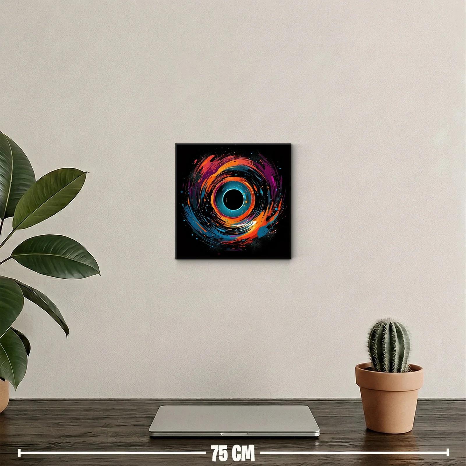 Cuadro abstracto con explosión de colores vibrantes — miniatura 2