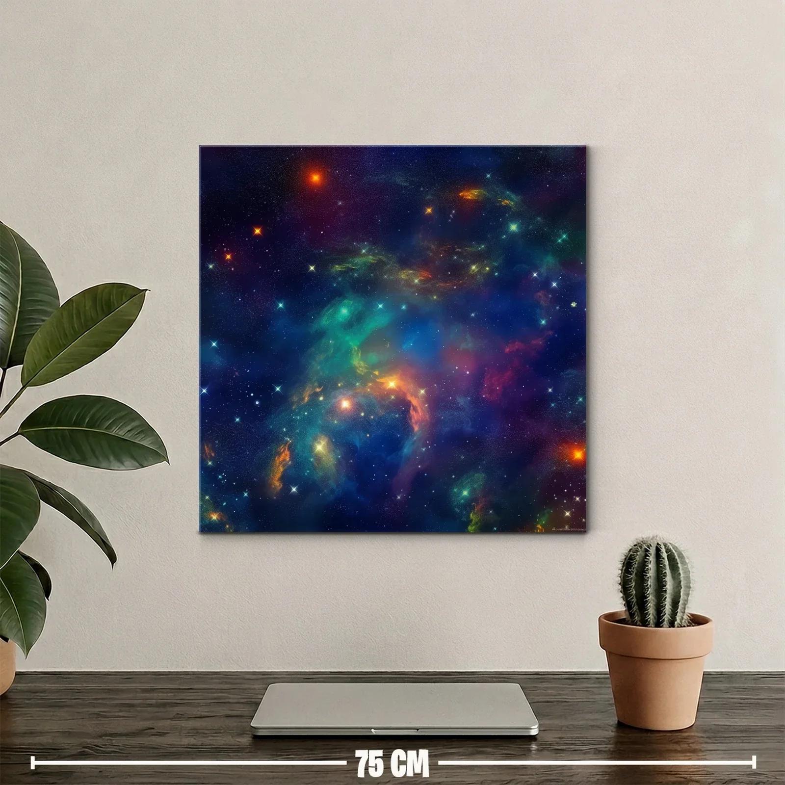 Cuadro Galaxia Cósmica con Estrellas Luminosas y Nebulosas — miniatura 2