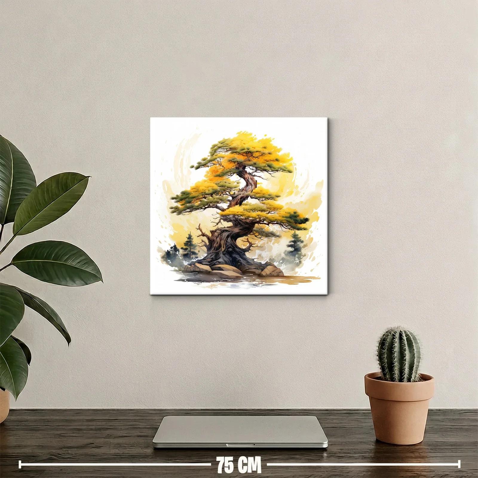 Árbol antiguo con follaje dorado y detalles naturales — miniatura 2