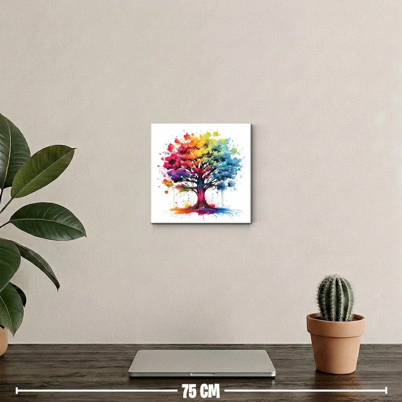 Árbol vibrante con explosión de colores intensos — miniatura 2