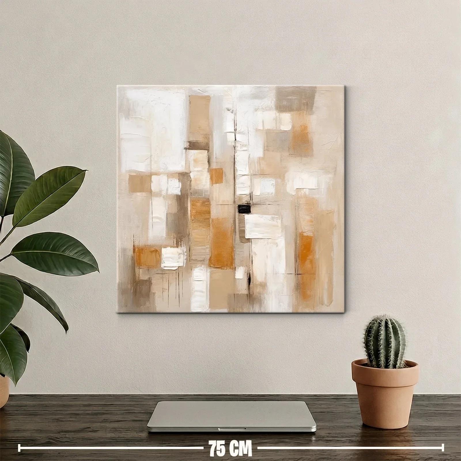 Composición abstracta en tonos tierra y neutros cálidos — miniatura 2