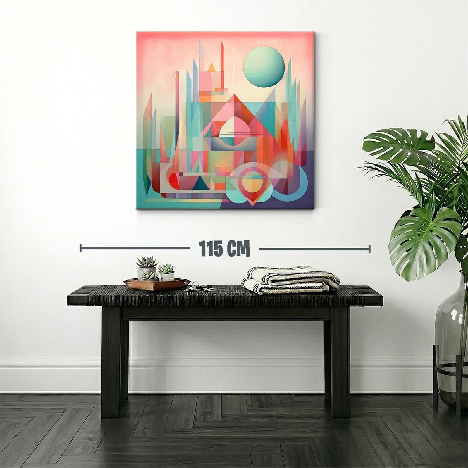 Composición abstracta con formas geométricas y tonos pastel — miniatura 2