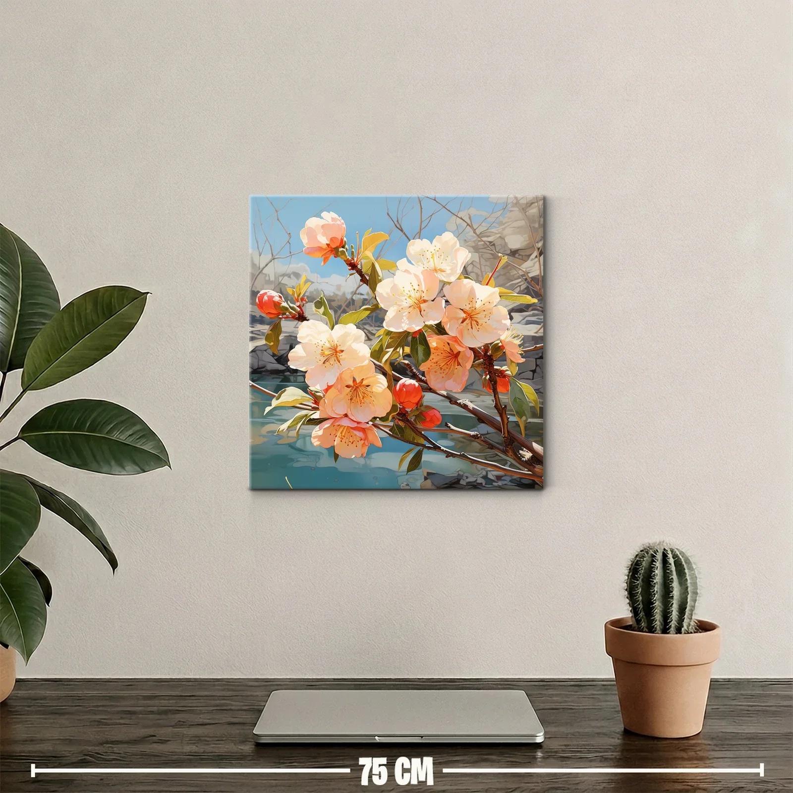 Ramo de flores delicadas en tonos cálidos y fondo natural — miniatura 2