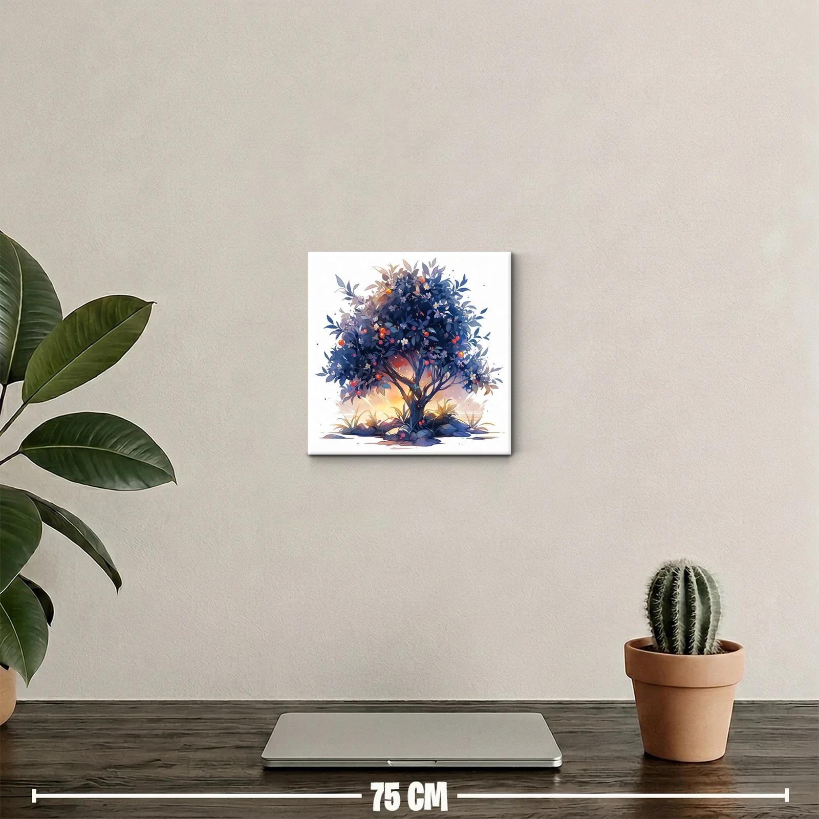Árbol frutal con tonos cálidos y detalles delicados — miniatura 2