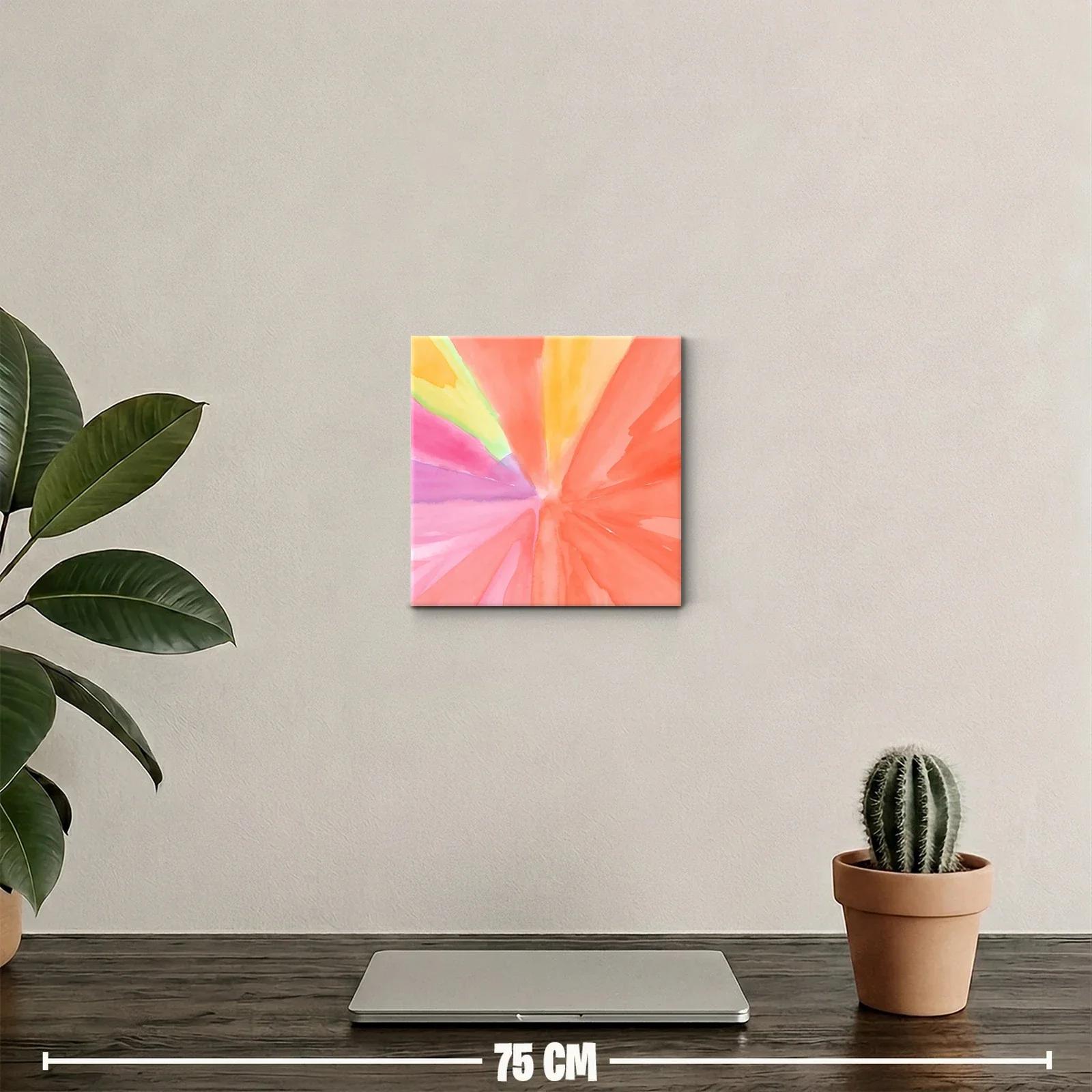 Cuadro decorativo en tonos cálidos con efecto radial — miniatura 2
