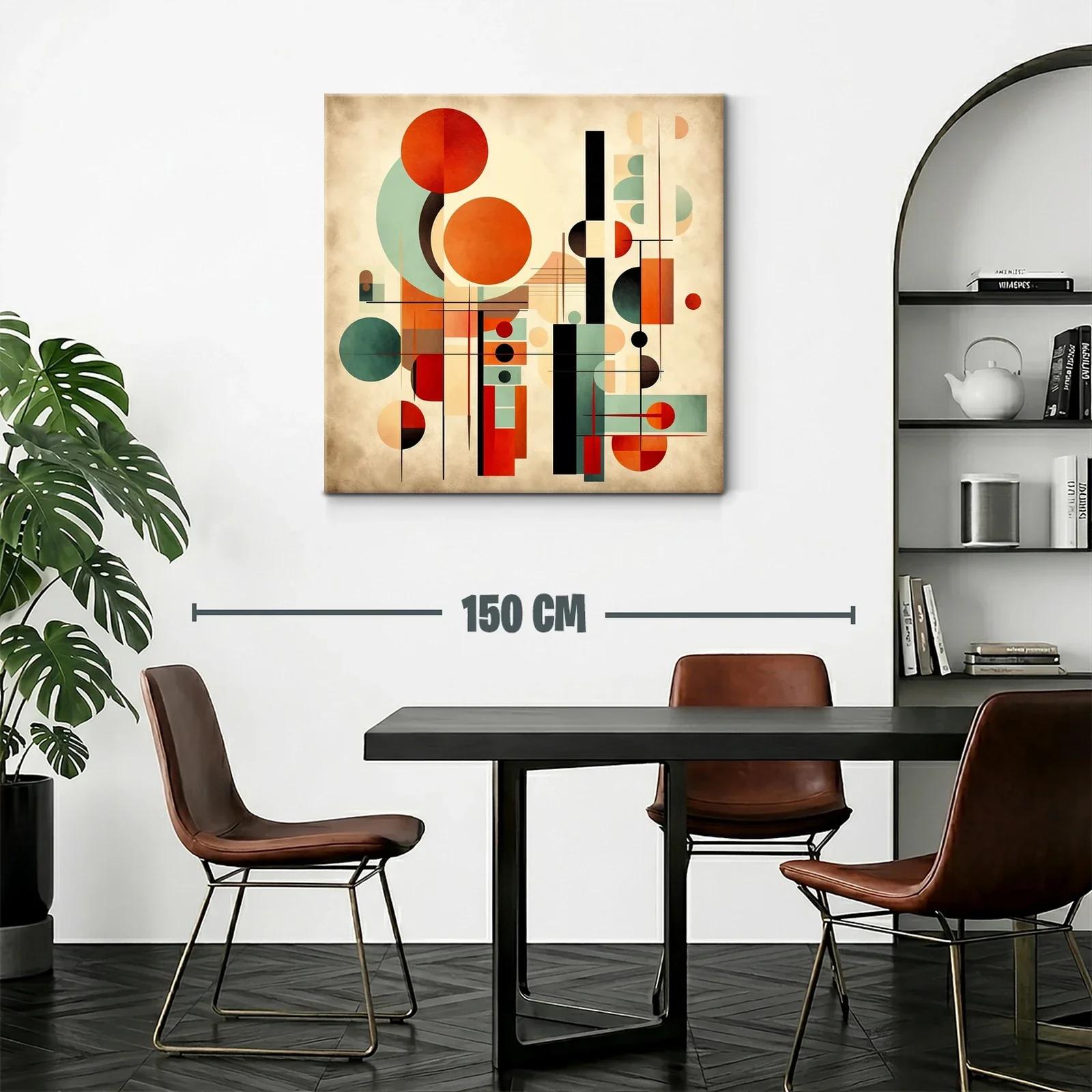 Composición abstracta con formas geométricas en tonos cálidos — miniatura 2