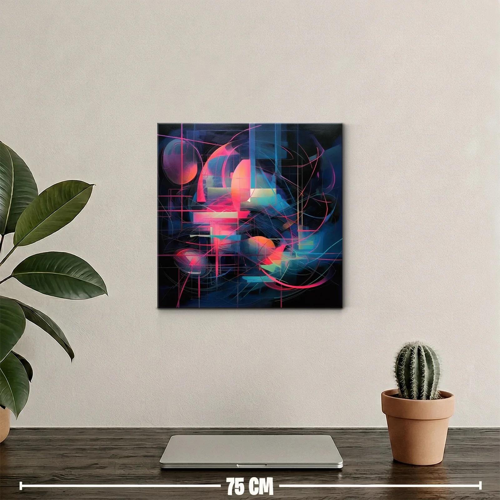 Composición abstracta en tonos vibrantes y oscuros — miniatura 2