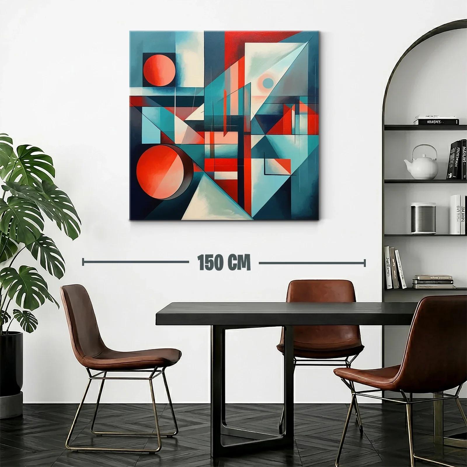Composición geométrica con tonos vibrantes y contrastes — miniatura 2