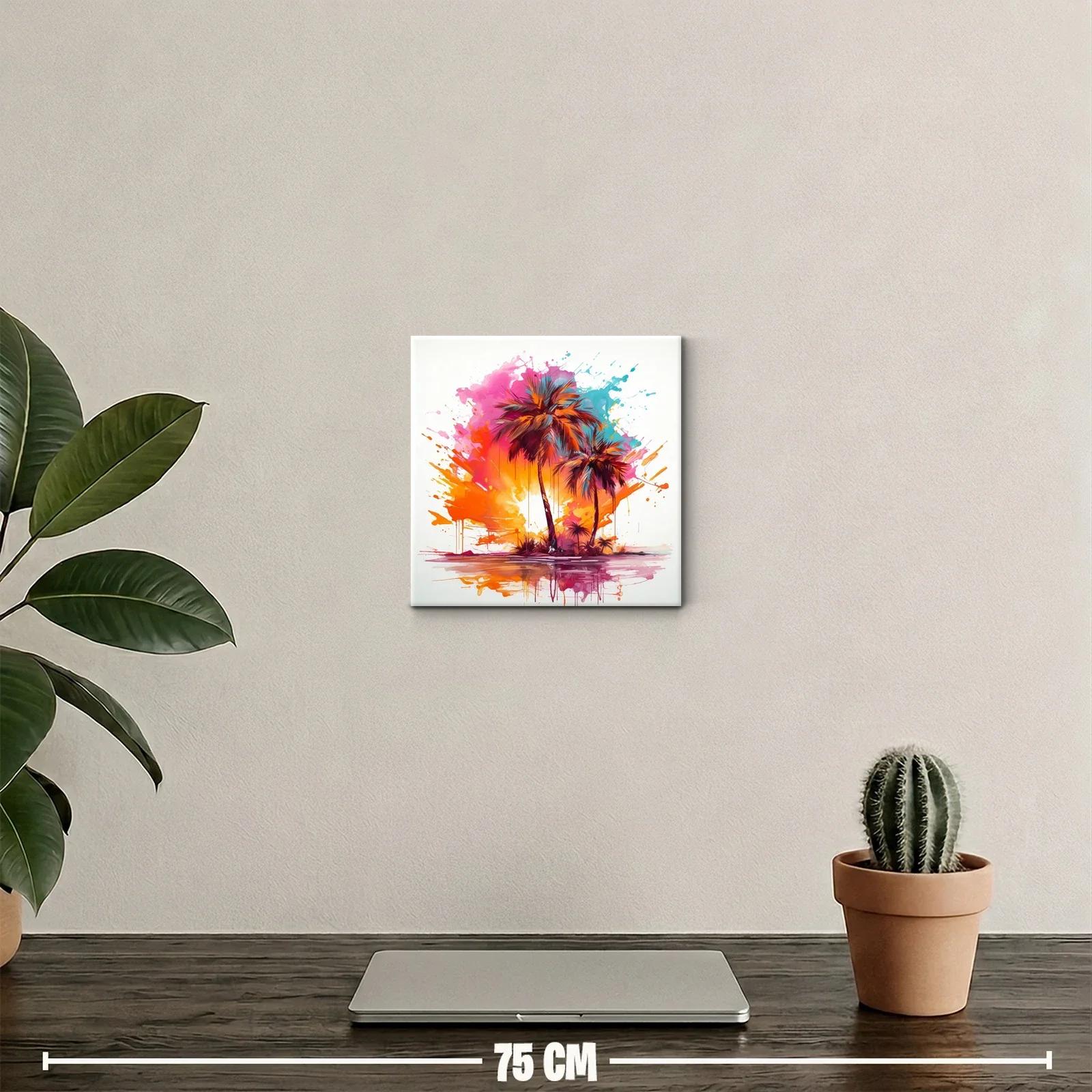 Palmeras exóticas con vibrante explosión de color — miniatura 2