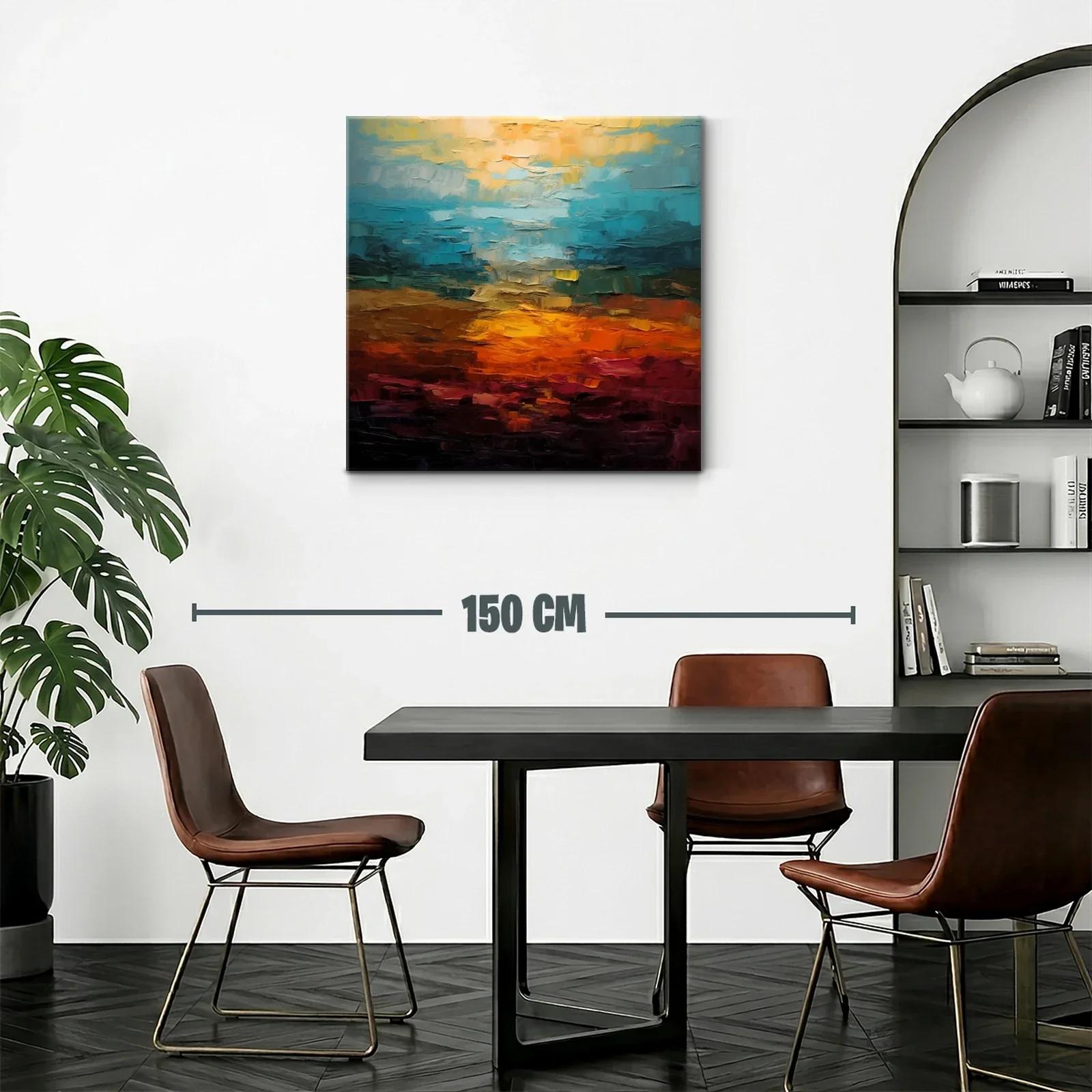 Atardecer Abstracto en Vivos Tonos Cálidos y Fríos — miniatura 2
