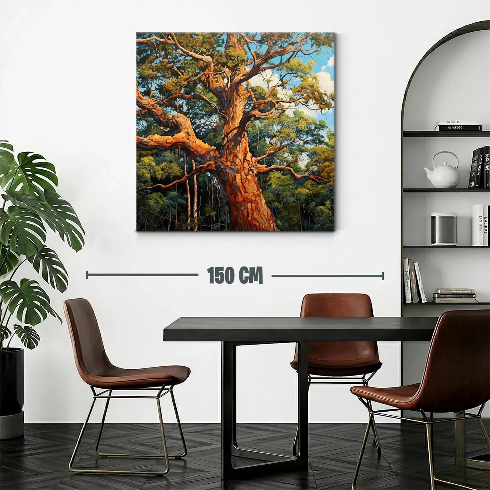 Árbol robusto bajo luz dorada entre copas verdes — miniatura 2