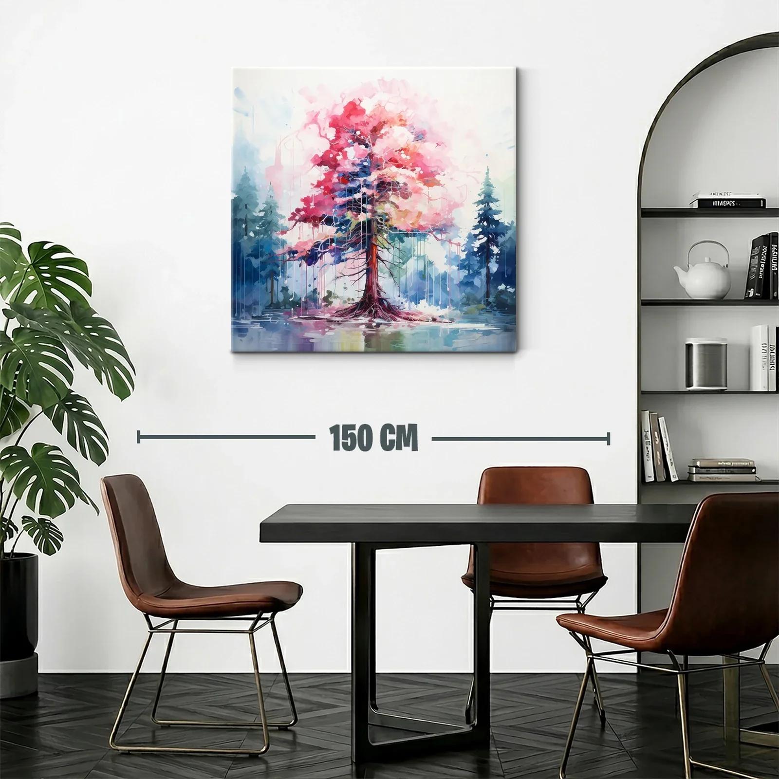 Árbol en tonos vibrantes que transforma el paisaje natural — miniatura 2