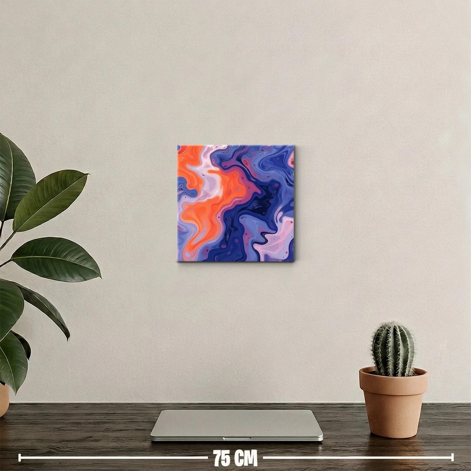 Composición abstracta con fluidas formas en tonos vivos — miniatura 2