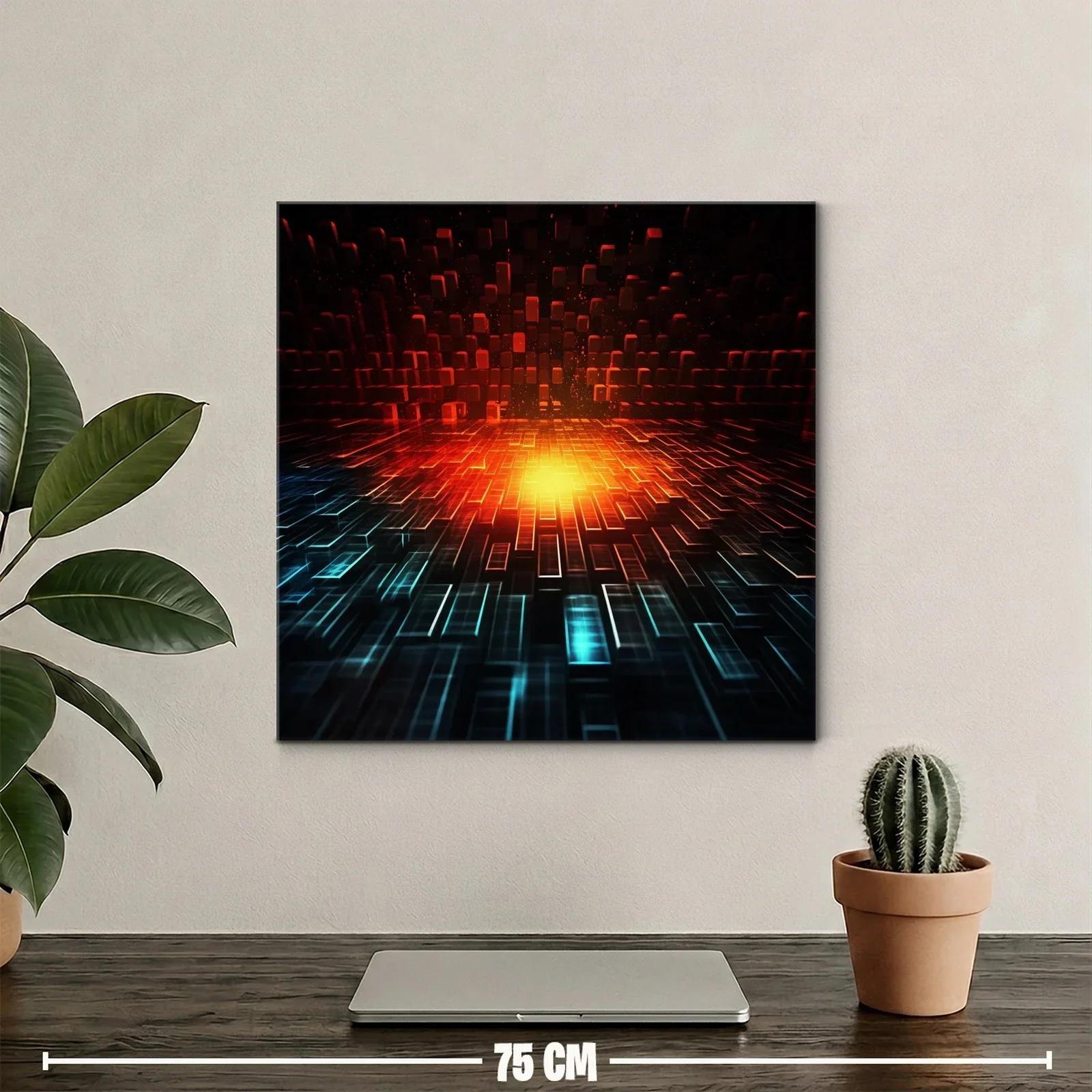 Impactante obra de arte digital con luz y geometría vibrante — miniatura 2