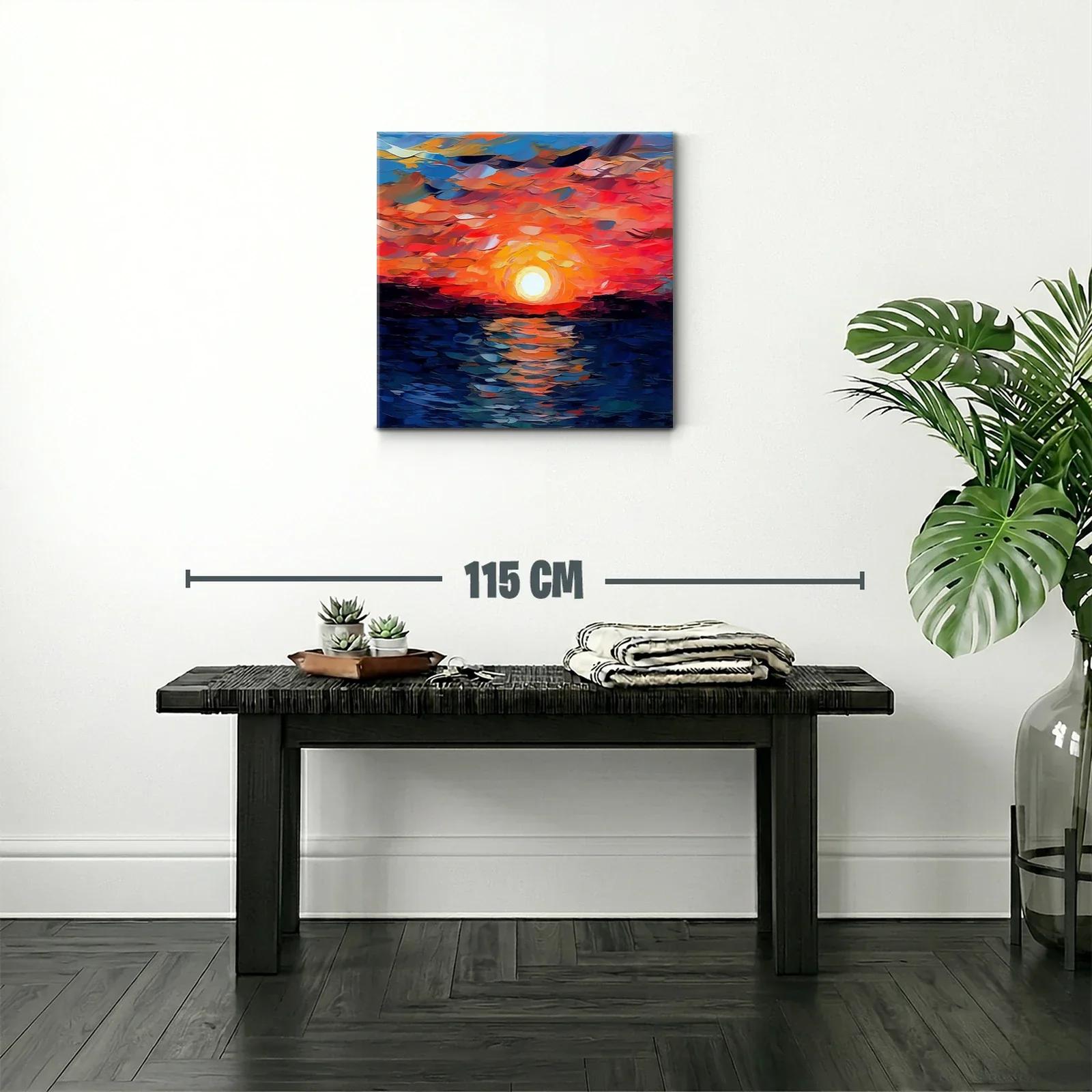 Atardecer vibrante con tonos cálidos y azulados — miniatura 2