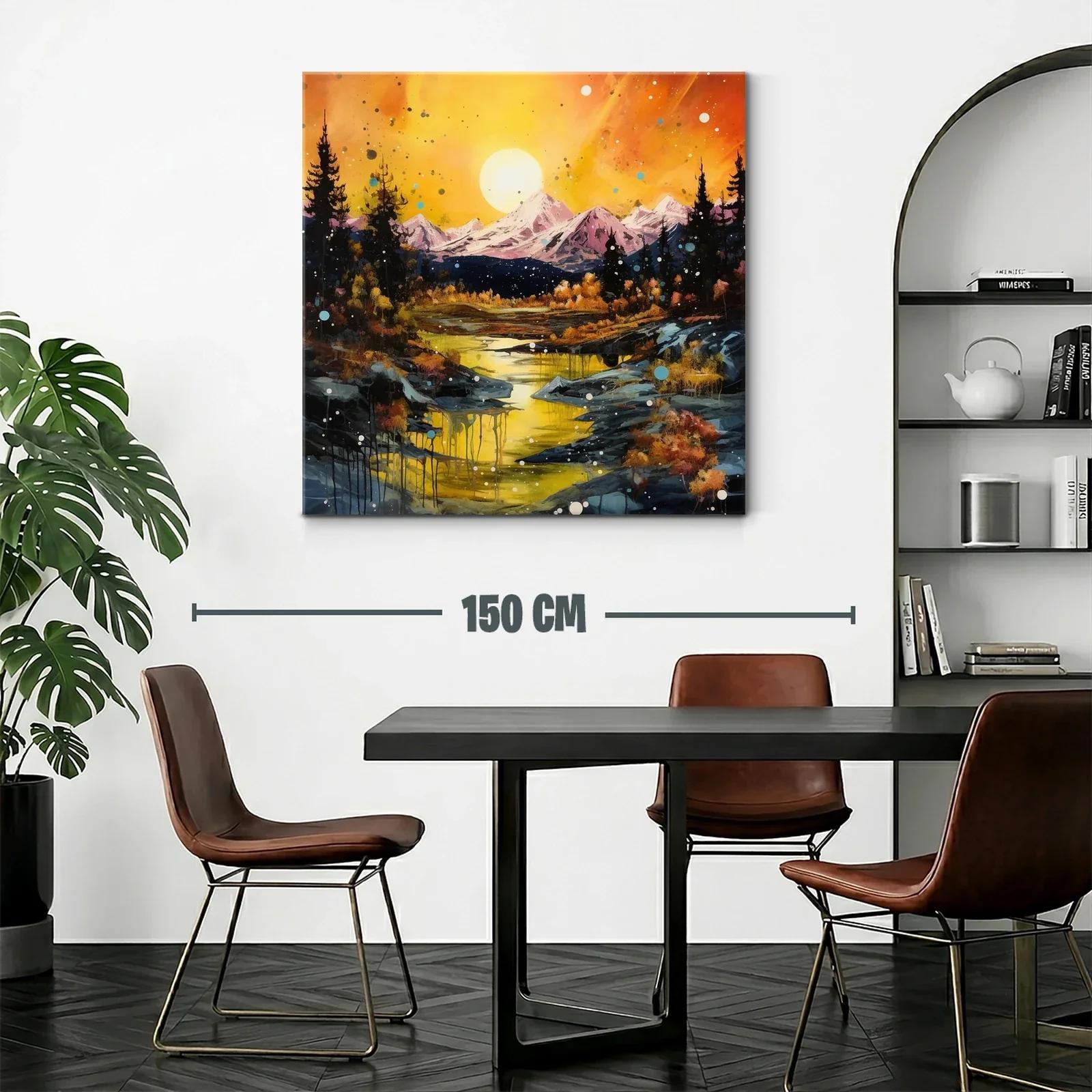 Paisaje de montaña al atardecer vibrante y sereno — miniatura 2