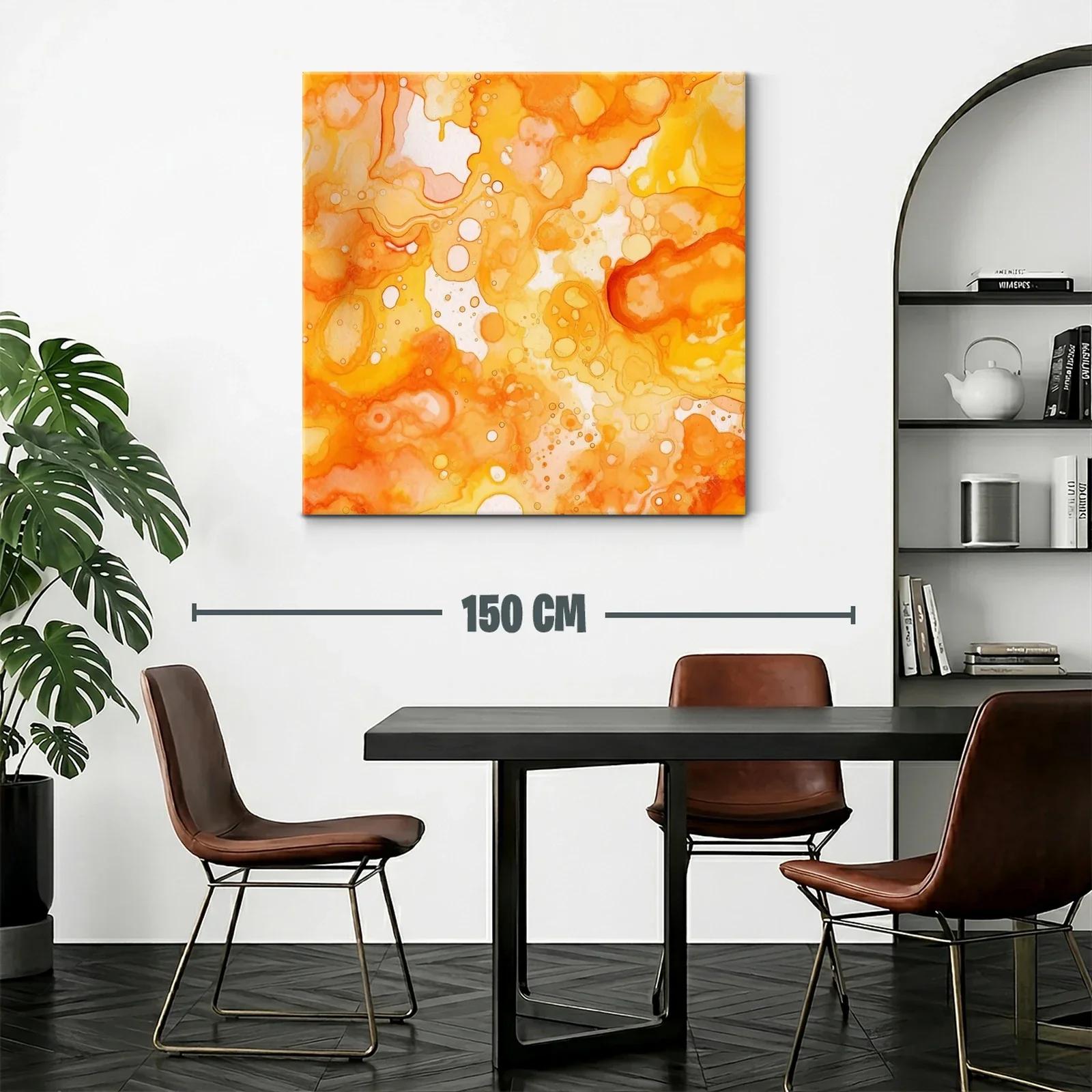 Arte abstracto en tonos cálidos y vibrantes naranja y amarillo — miniatura 2