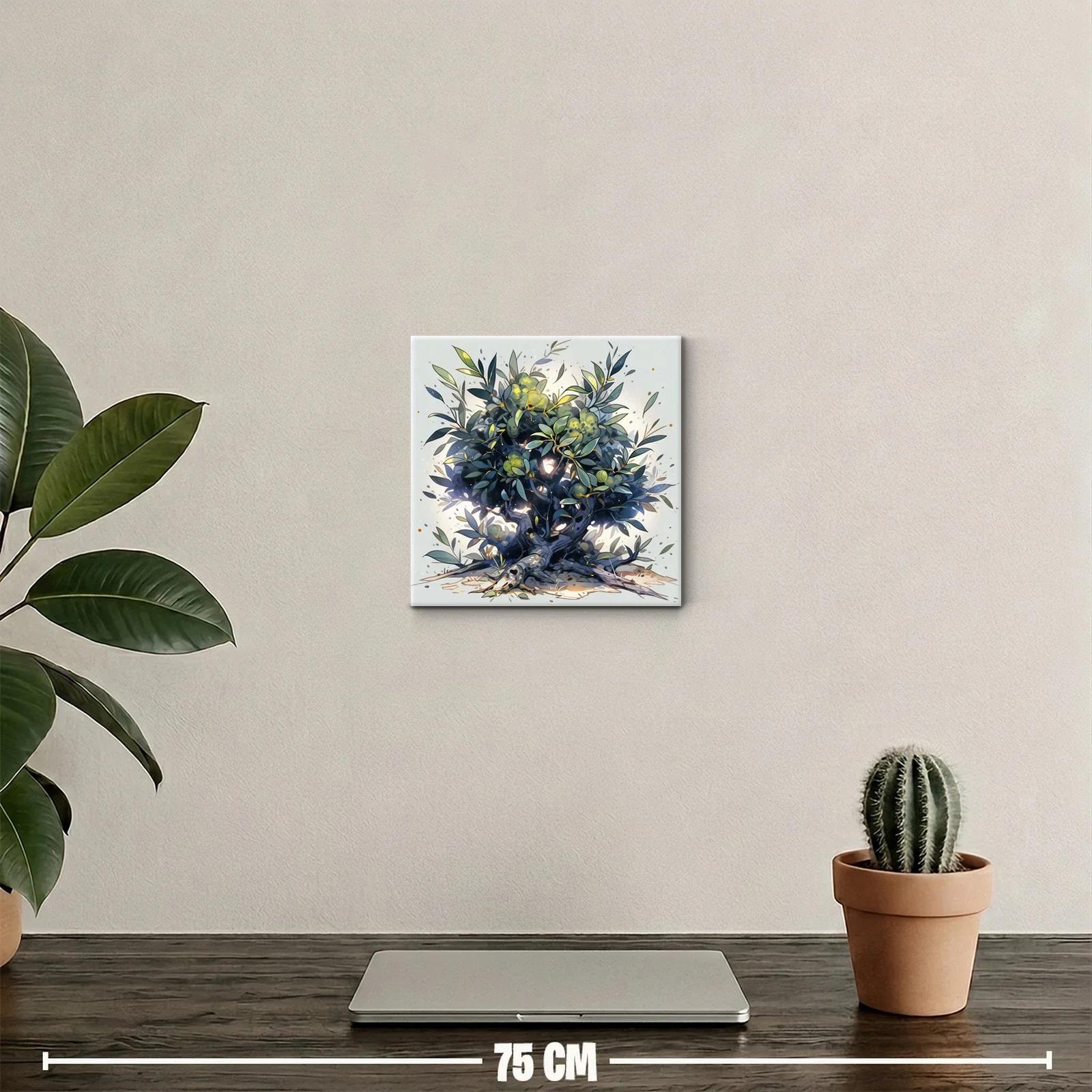 Cuadro decorativo árbol mediterráneo moderno y vibrante — miniatura 2