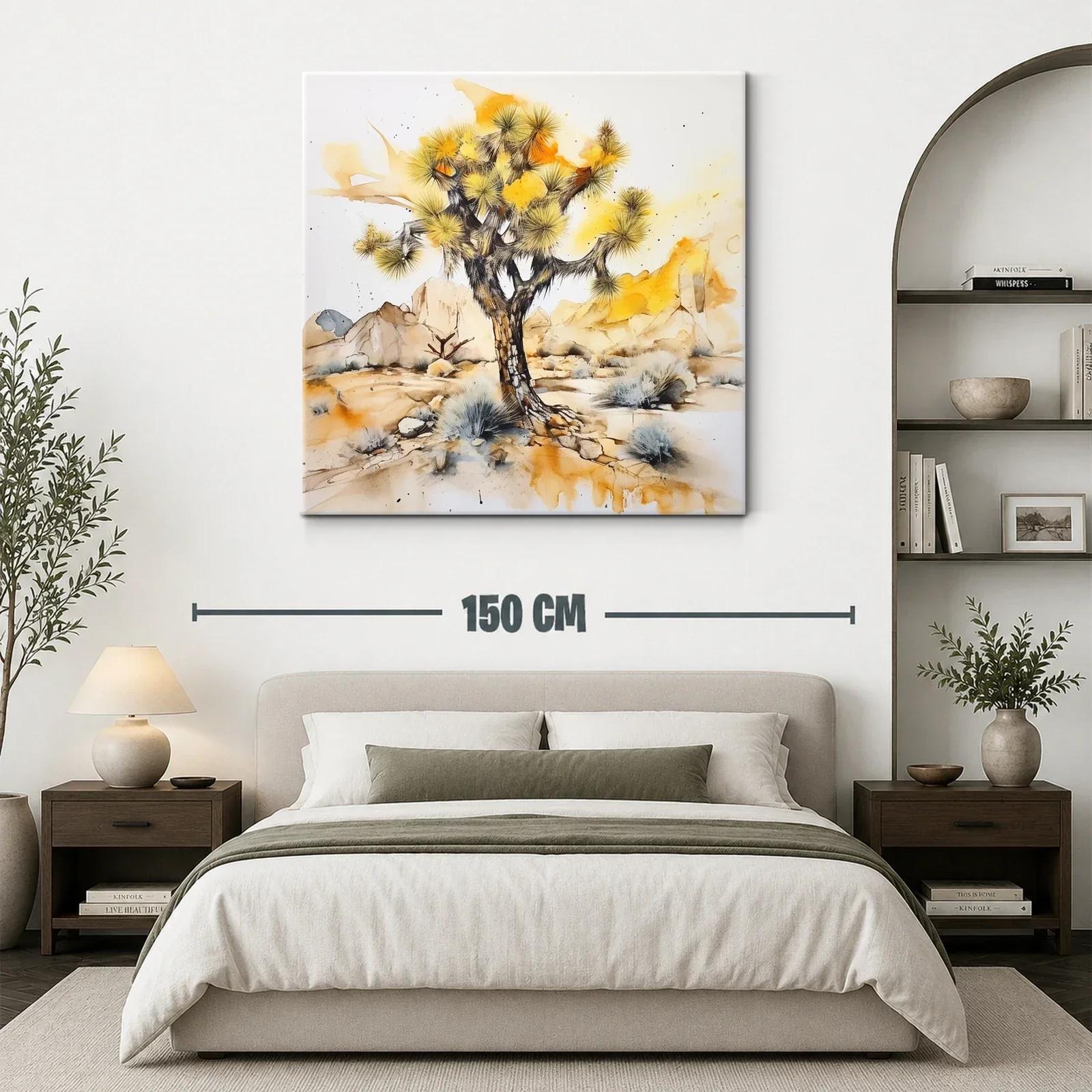 Paisaje desértico con árbol y atmósfera cálida y serena — miniatura 3