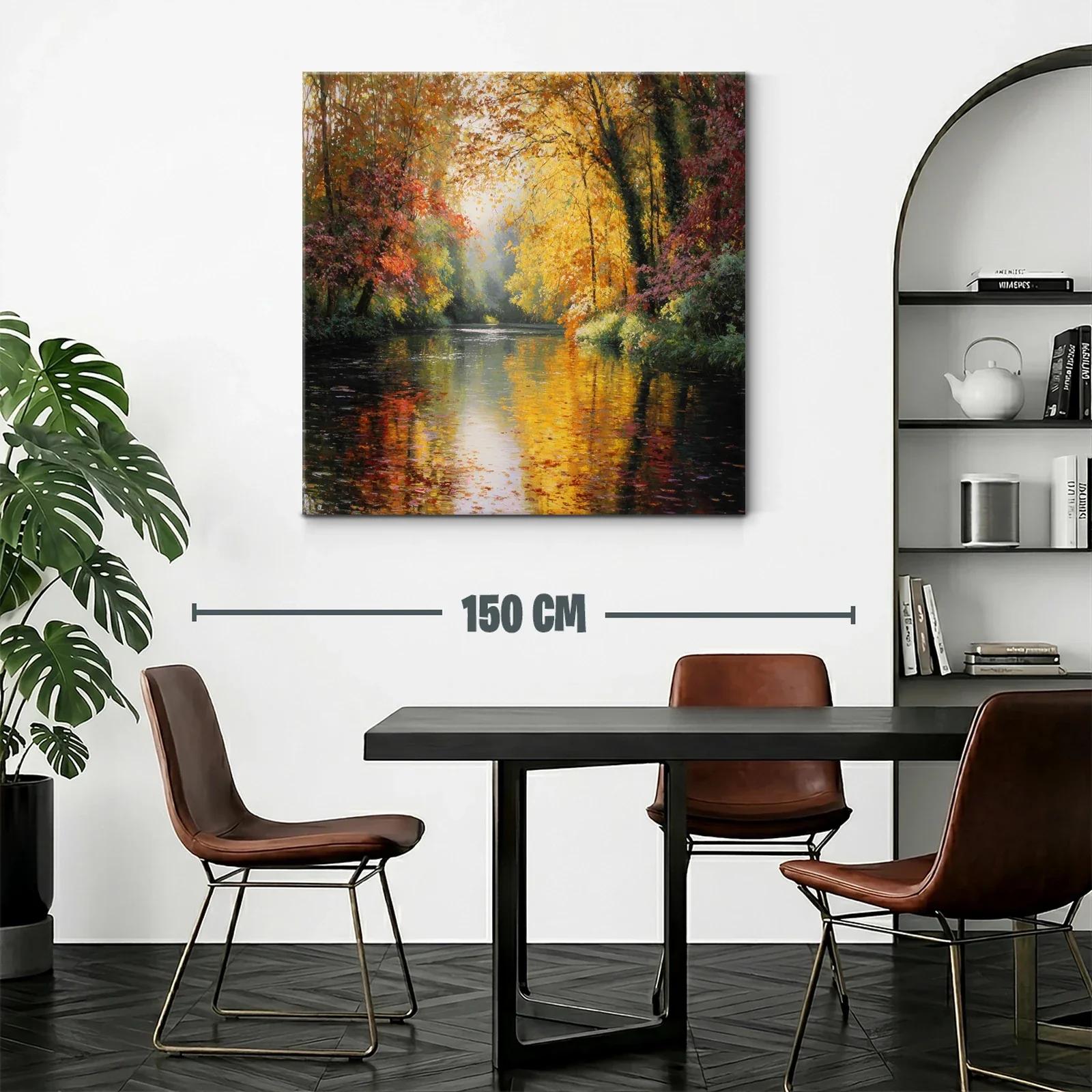 Reflejos de otoño en el río sereno — miniatura 2