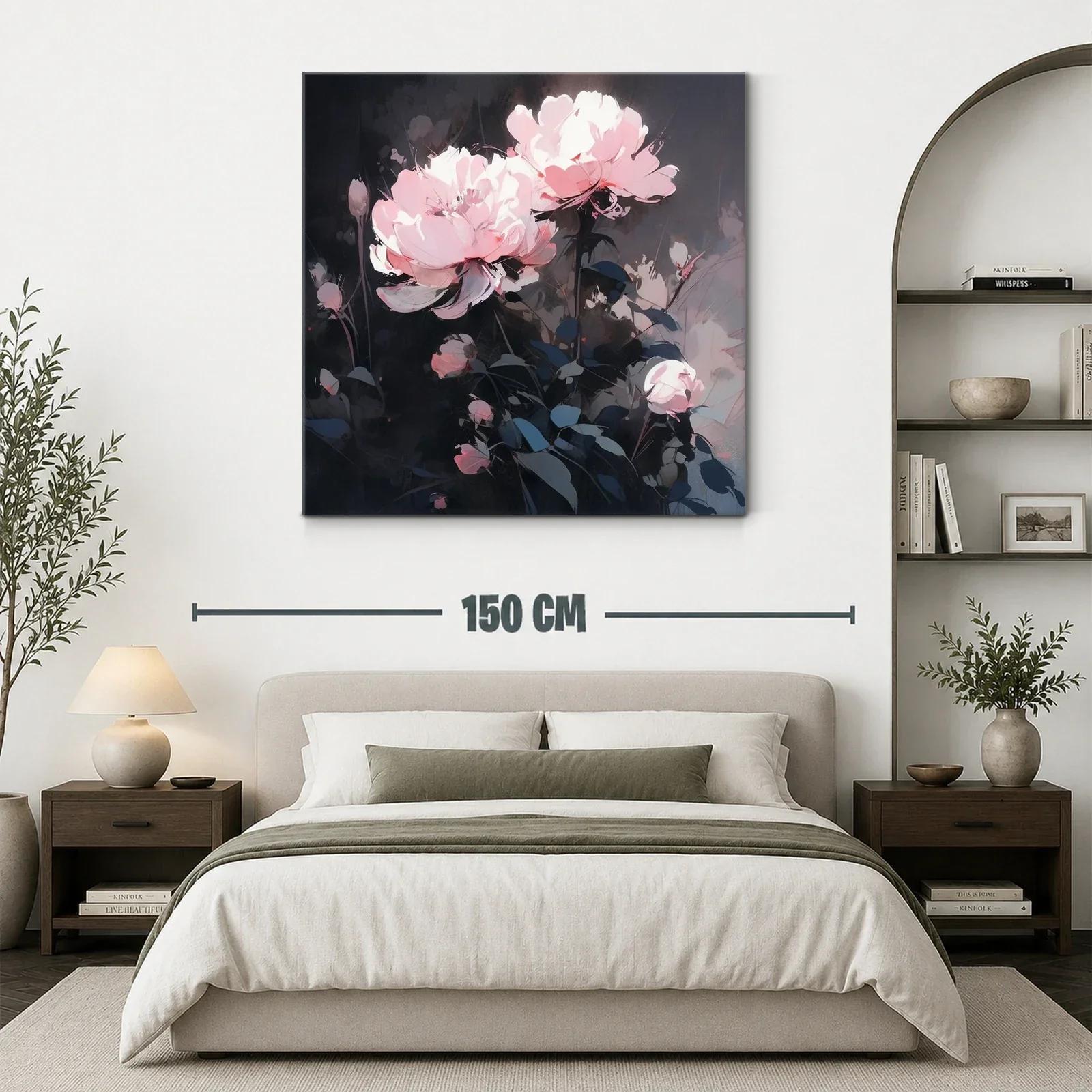 Flores delicadas en tonos suaves sobre fondo oscuro — miniatura 3
