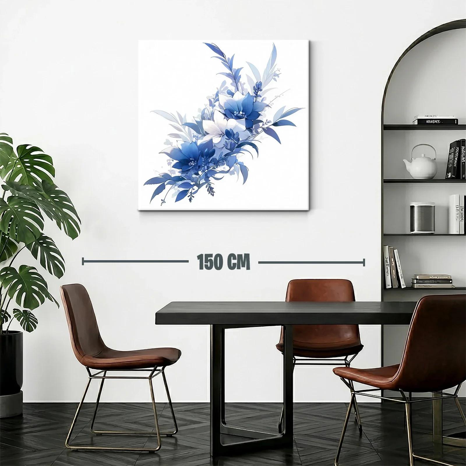 Composición floral elegante en tonos azules y blancos — miniatura 2