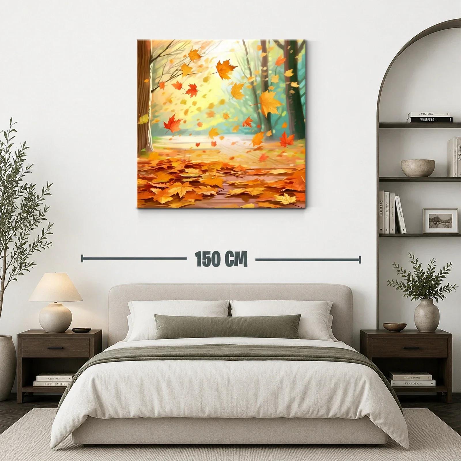 Otoño Vibrante con Hojas Caídas en Movimiento — miniatura 3