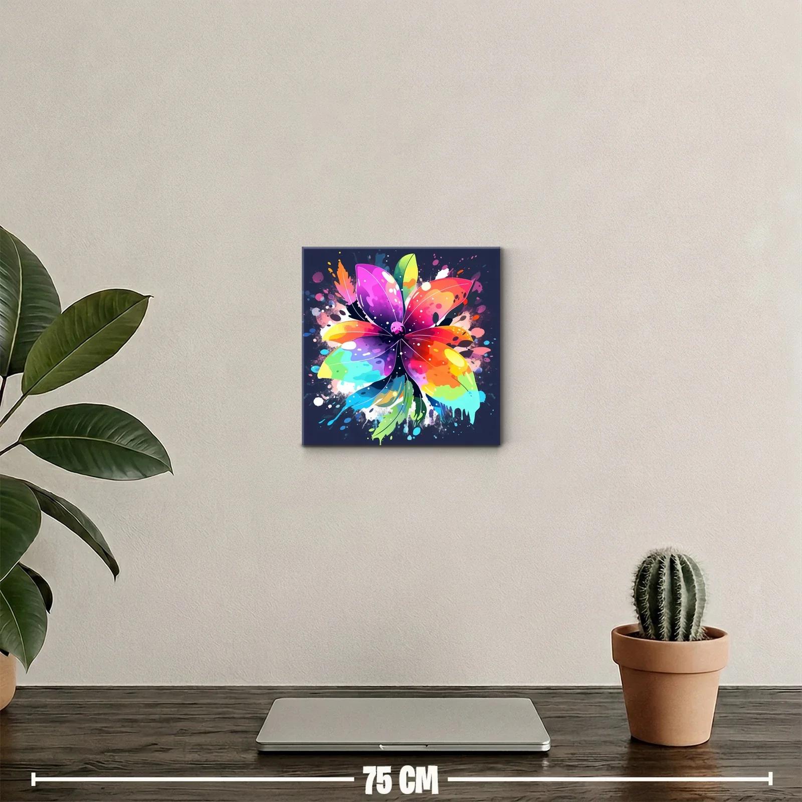 Flor multicolor vibrante con explosión de pigmentos vivos — miniatura 2