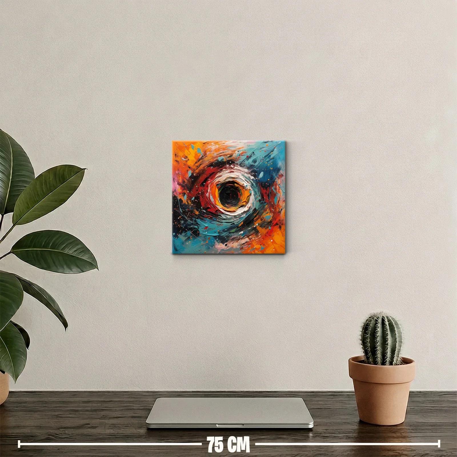 Cuadro abstracto con remolino de colores vibrantes — miniatura 2