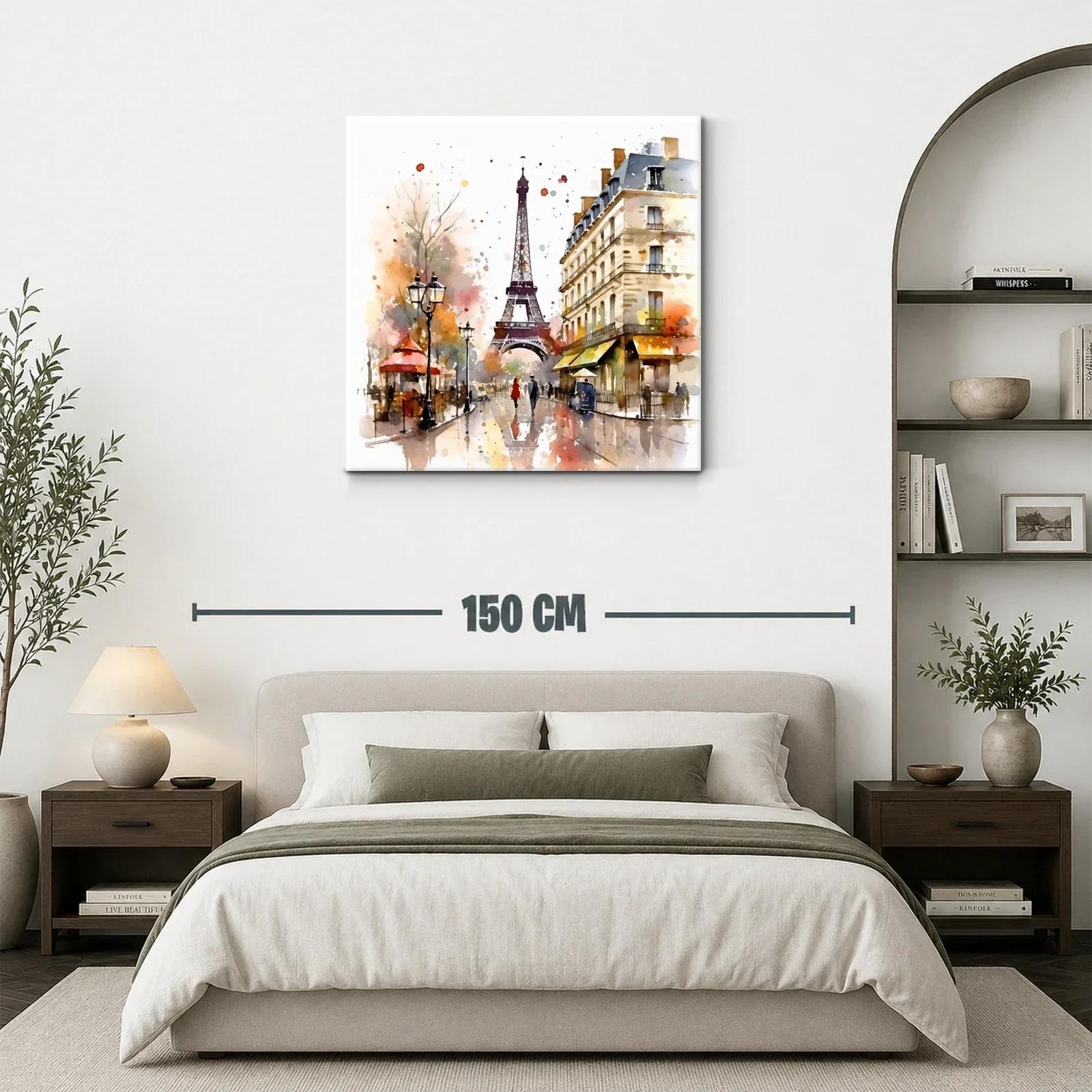 Paisaje parisino con Torre Eiffel y ambiente otoñal — miniatura 3
