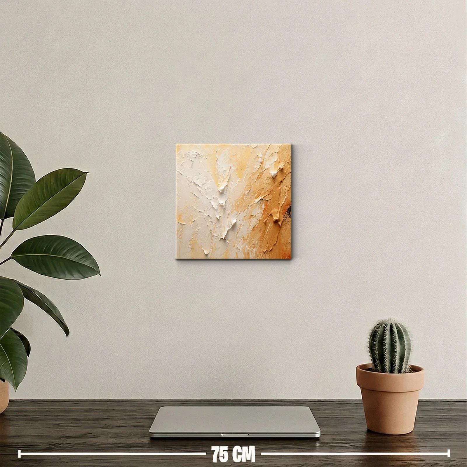 Cuadro abstracto en tonos cálidos para ambiente acogedor — miniatura 2