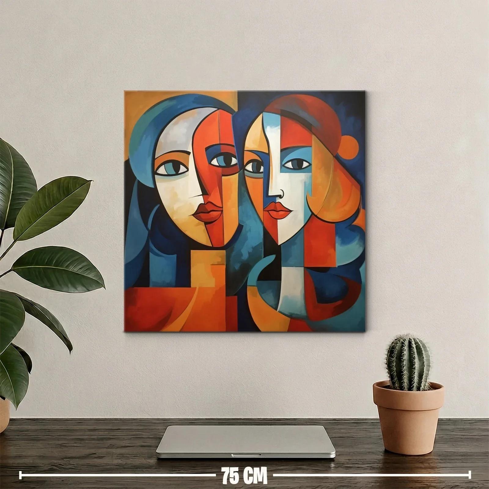Retratos abstractos con vibrantes tonos cálidos y fríos — miniatura 2