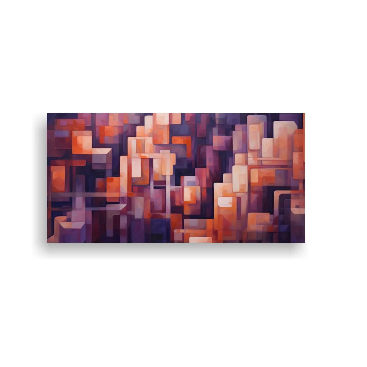Cuadro abstracción geométrica en capas — imagen principal