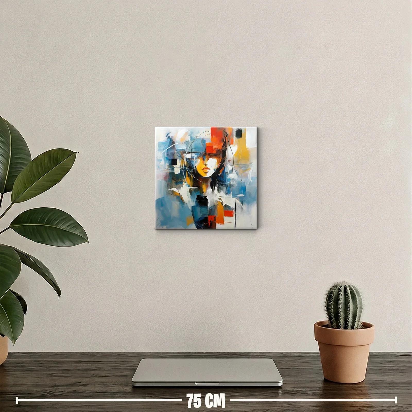 Retrato abstracto con tonos vibrantes y contrastes armónicos — miniatura 2
