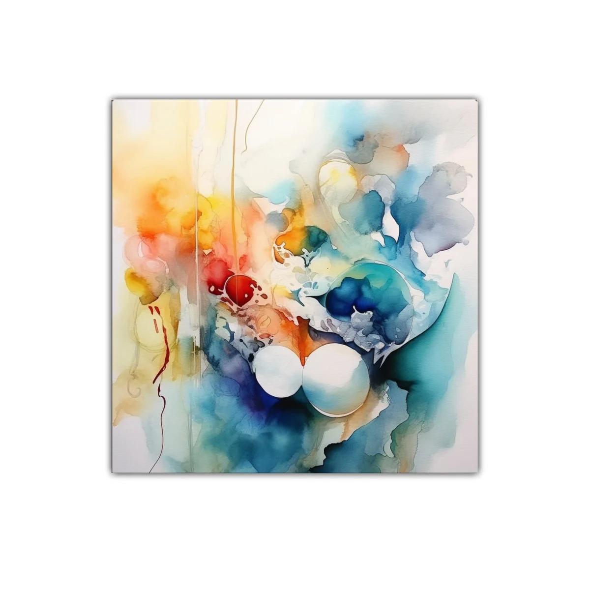 Cuadro abstracto con formas y colores vibrantes — miniatura 1