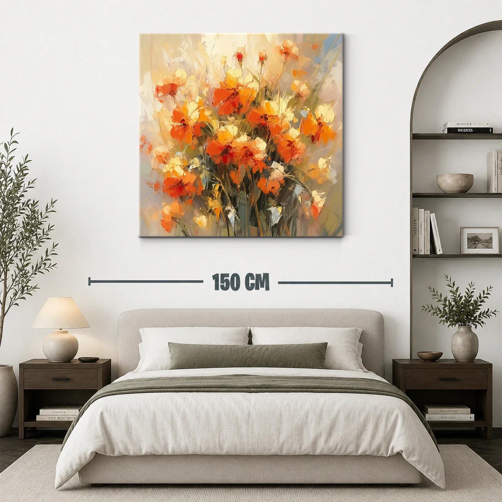 Ramo vibrante de flores otoñales en tonos cálidos — miniatura 3