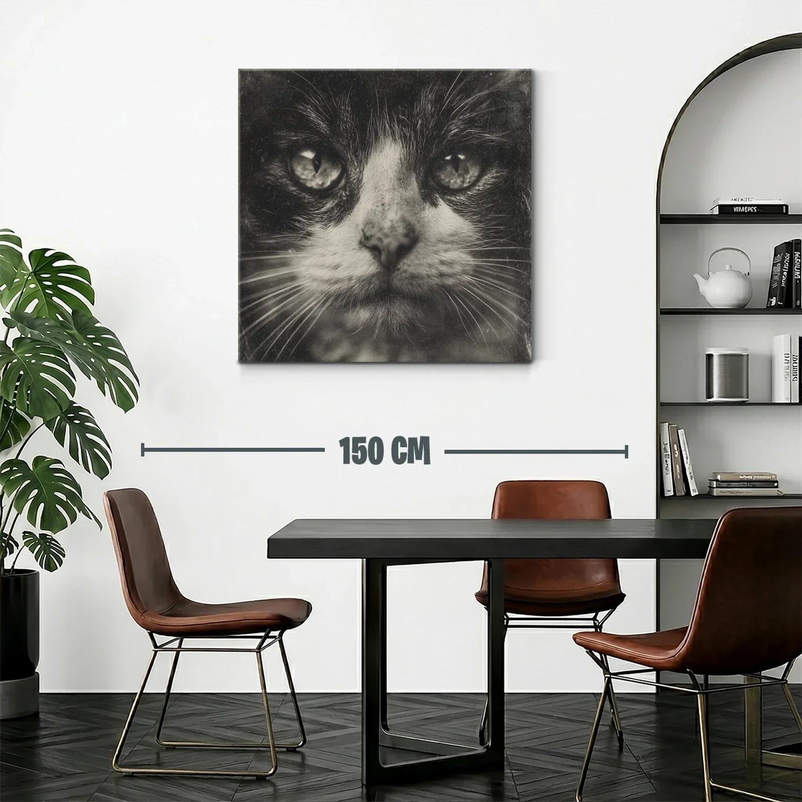Impactante retrato de gato en tonos monocromáticos — miniatura 2