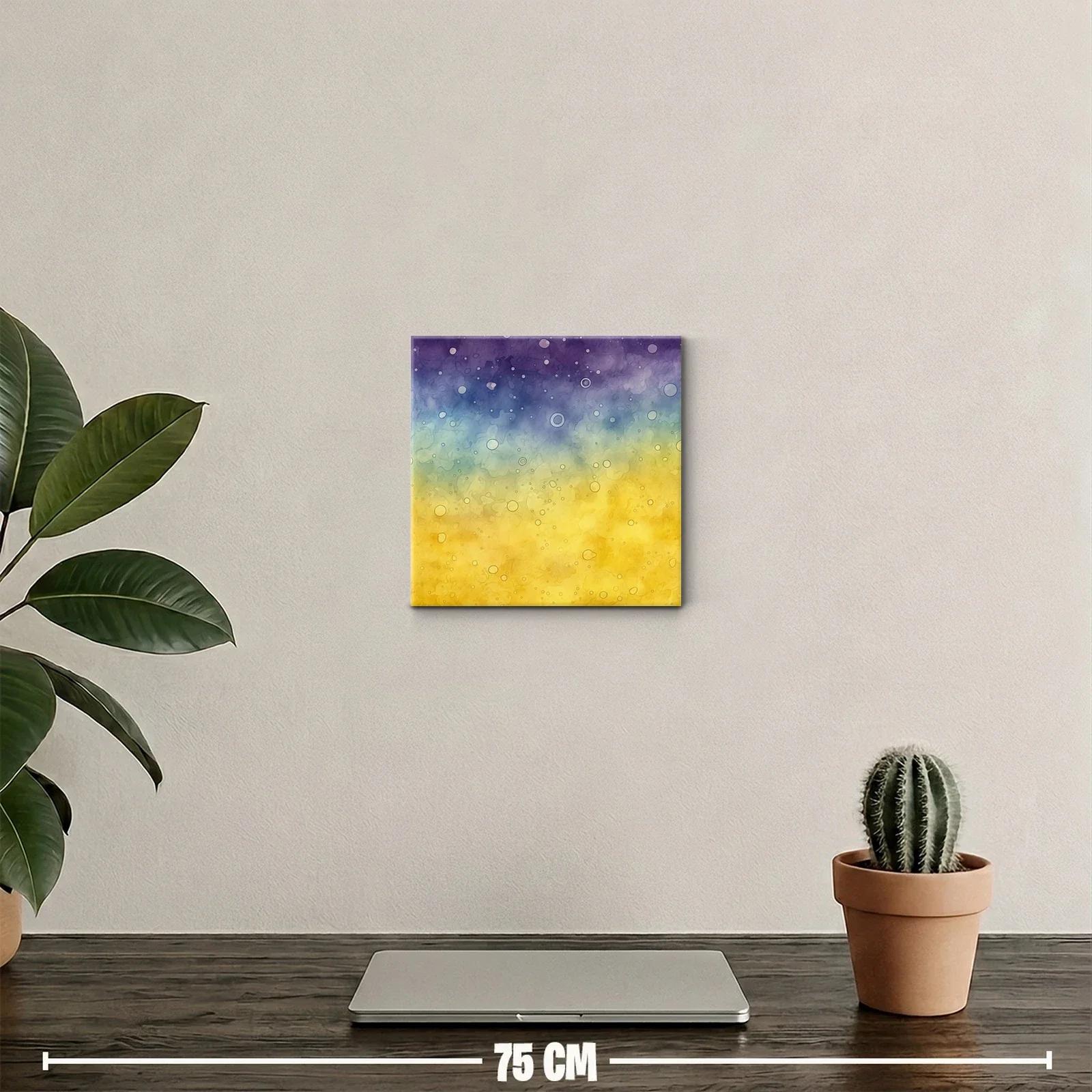 Composición abstracta en tonos morado azul y amarillo — miniatura 2