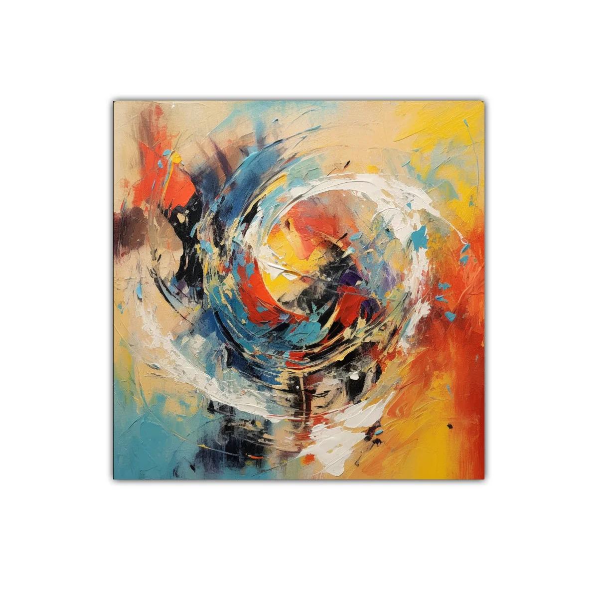 Cuadro abstracto con energía y dinámica vibrante — miniatura 1