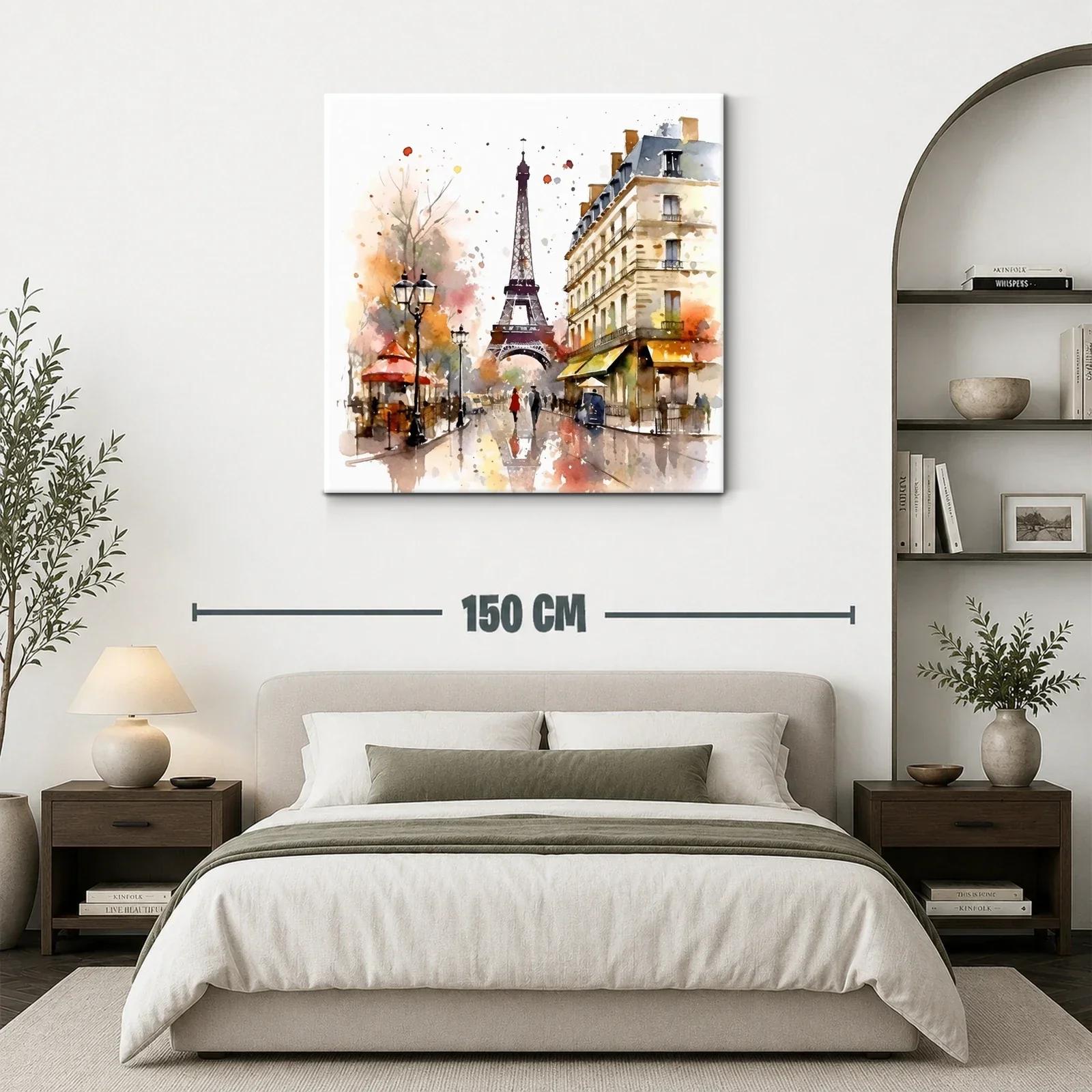 Paisaje parisino con Torre Eiffel y ambiente otoñal — miniatura 3