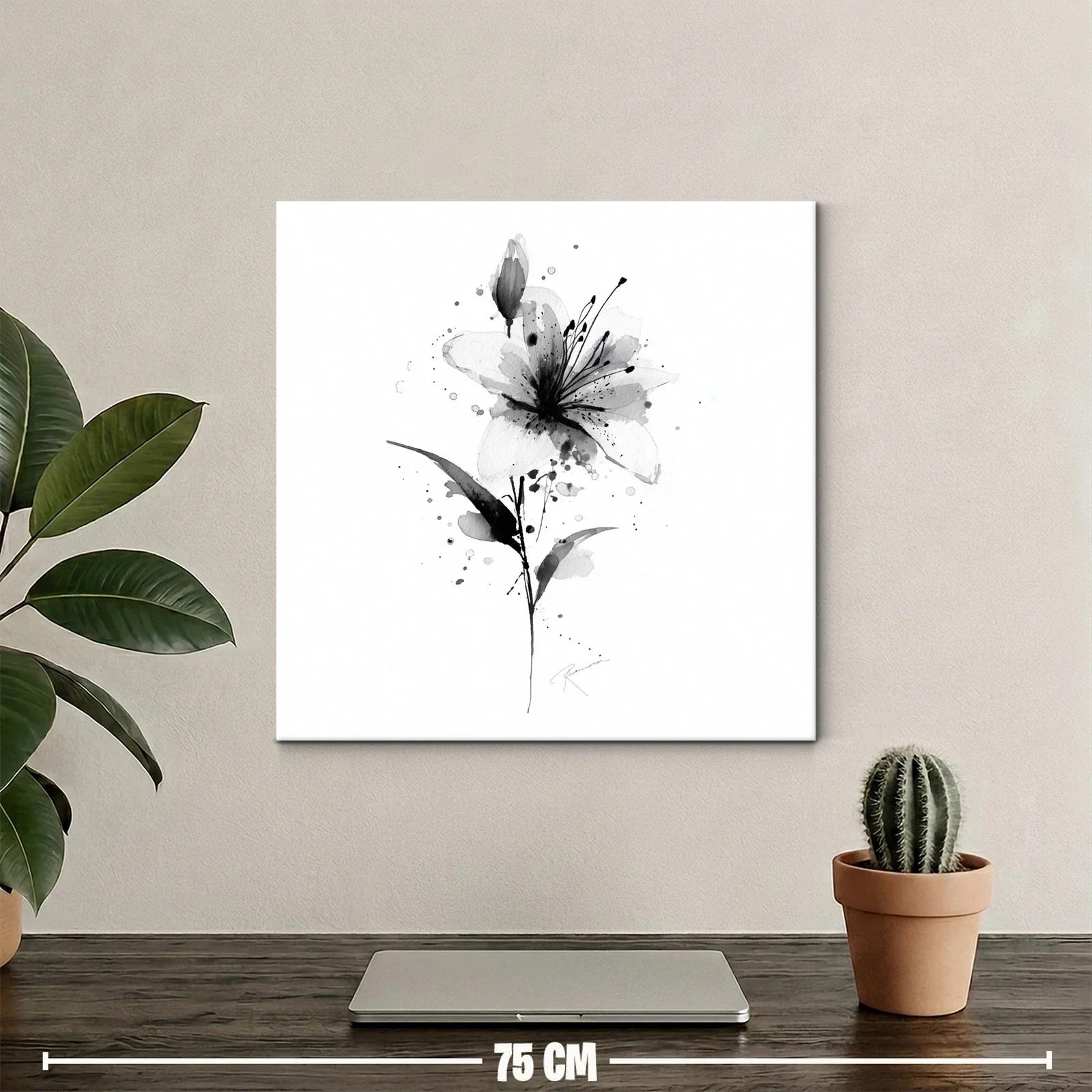 Flor elegante en tonos monocromáticos suaves y delicados — miniatura 2