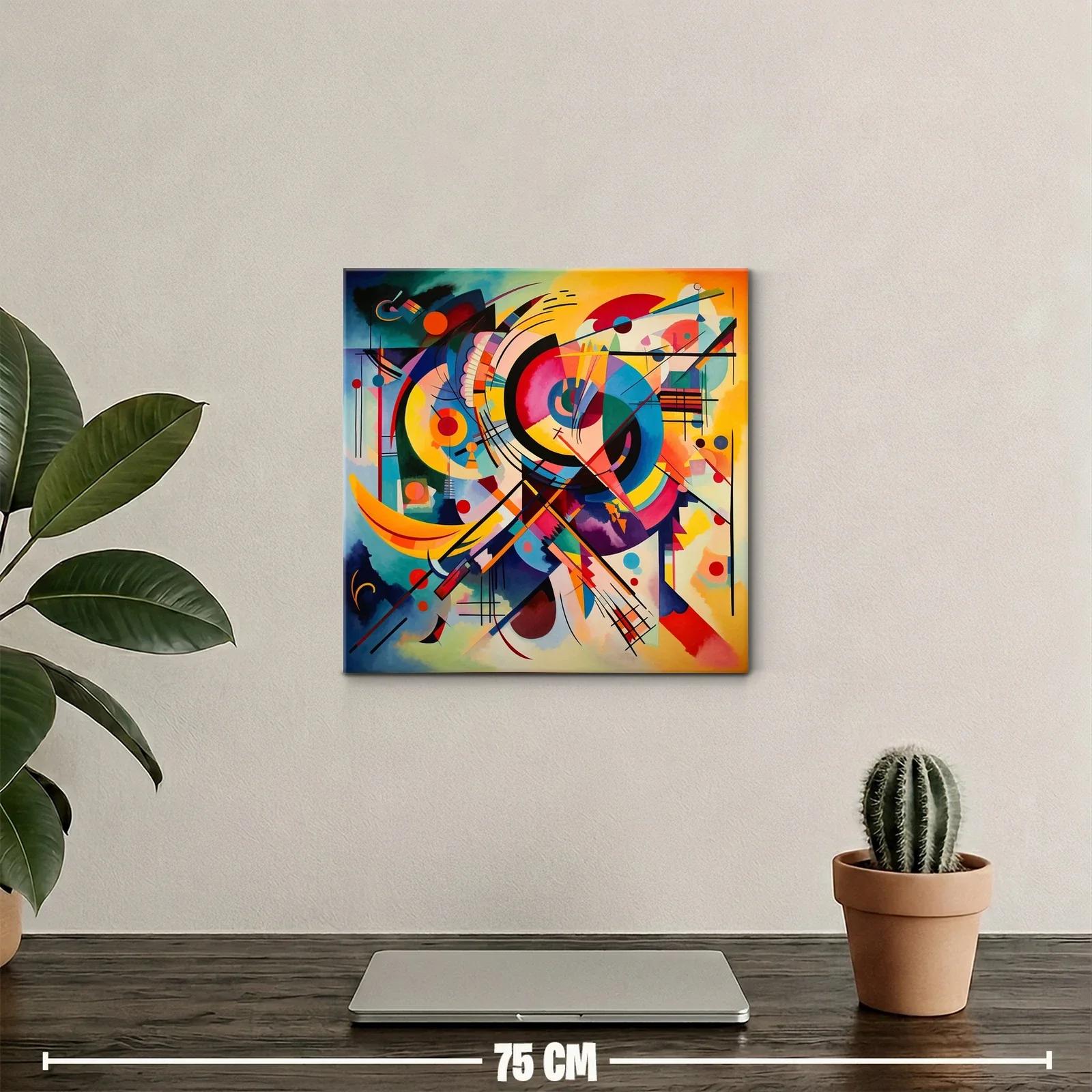 Composición abstracta con formas geométricas vibrantes — miniatura 2