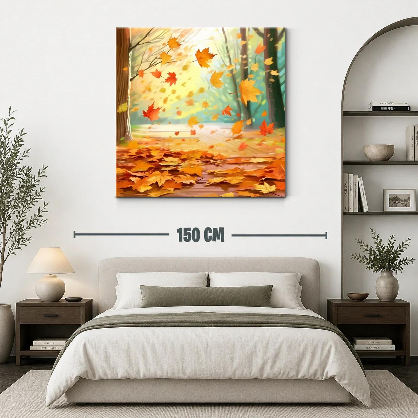 Otoño Vibrante con Hojas Caídas en Movimiento — miniatura 3