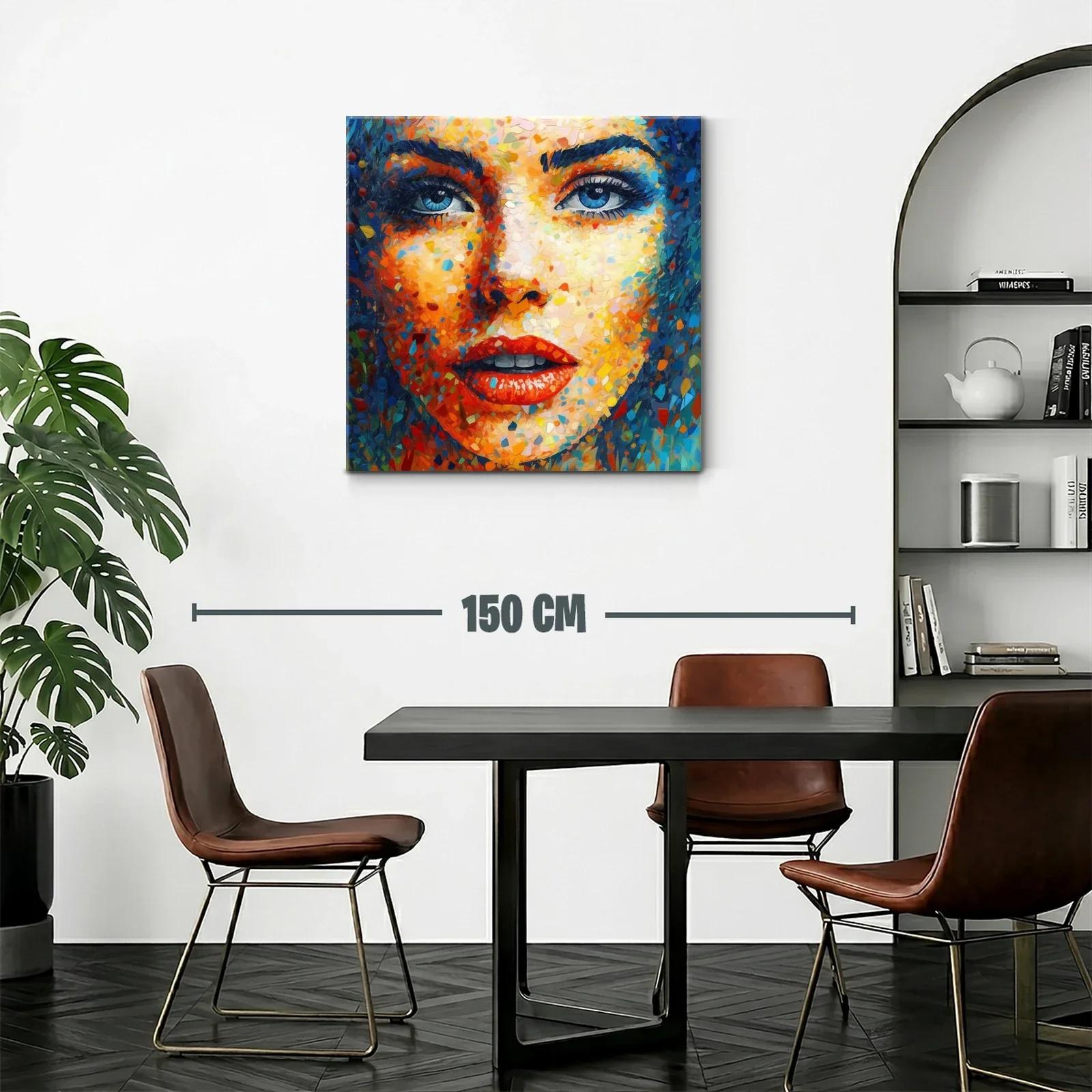 Retrato vibrante de rostro femenino con mirada intensa — miniatura 2