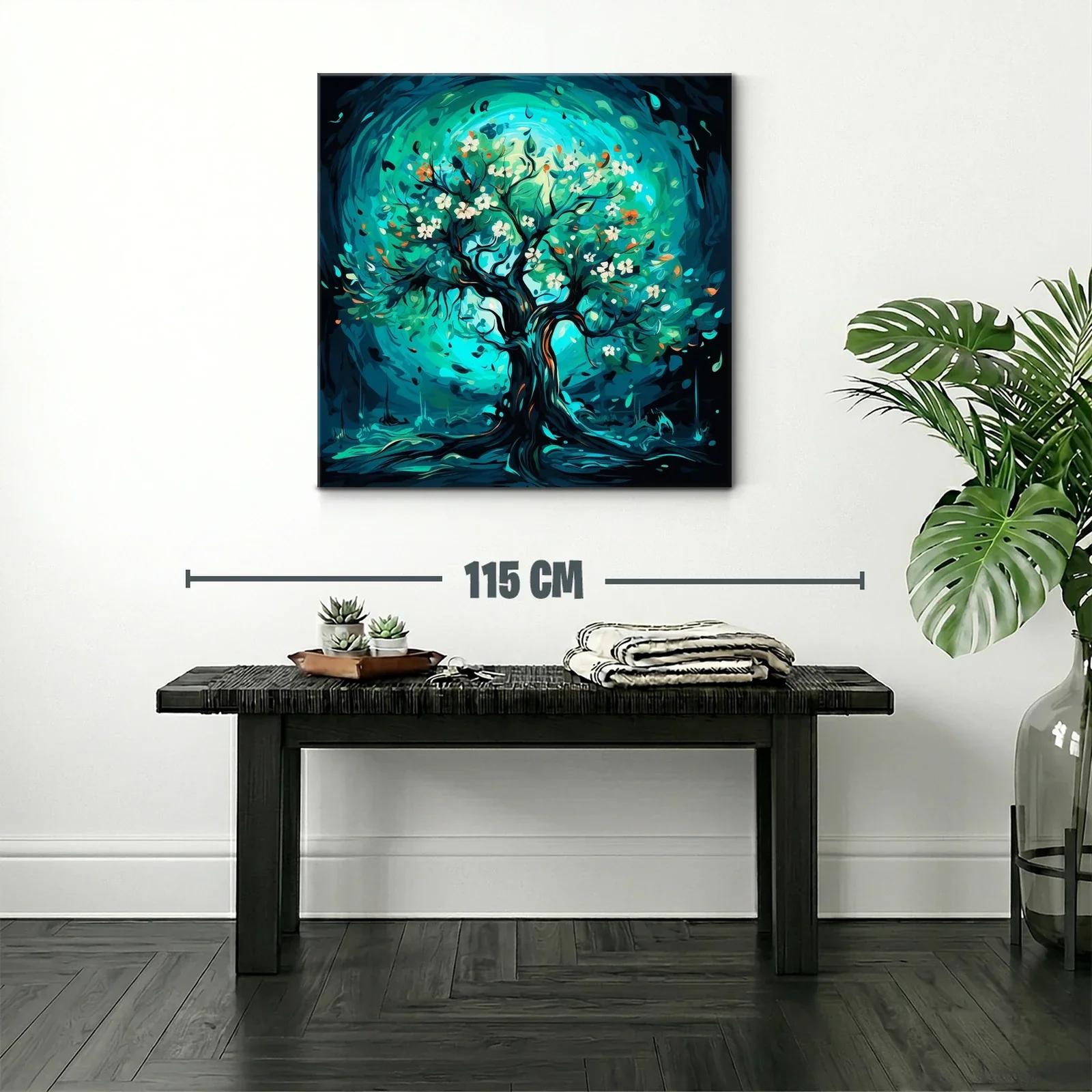 Árbol floreciente en tonos vibrantes y armoniosos — miniatura 2