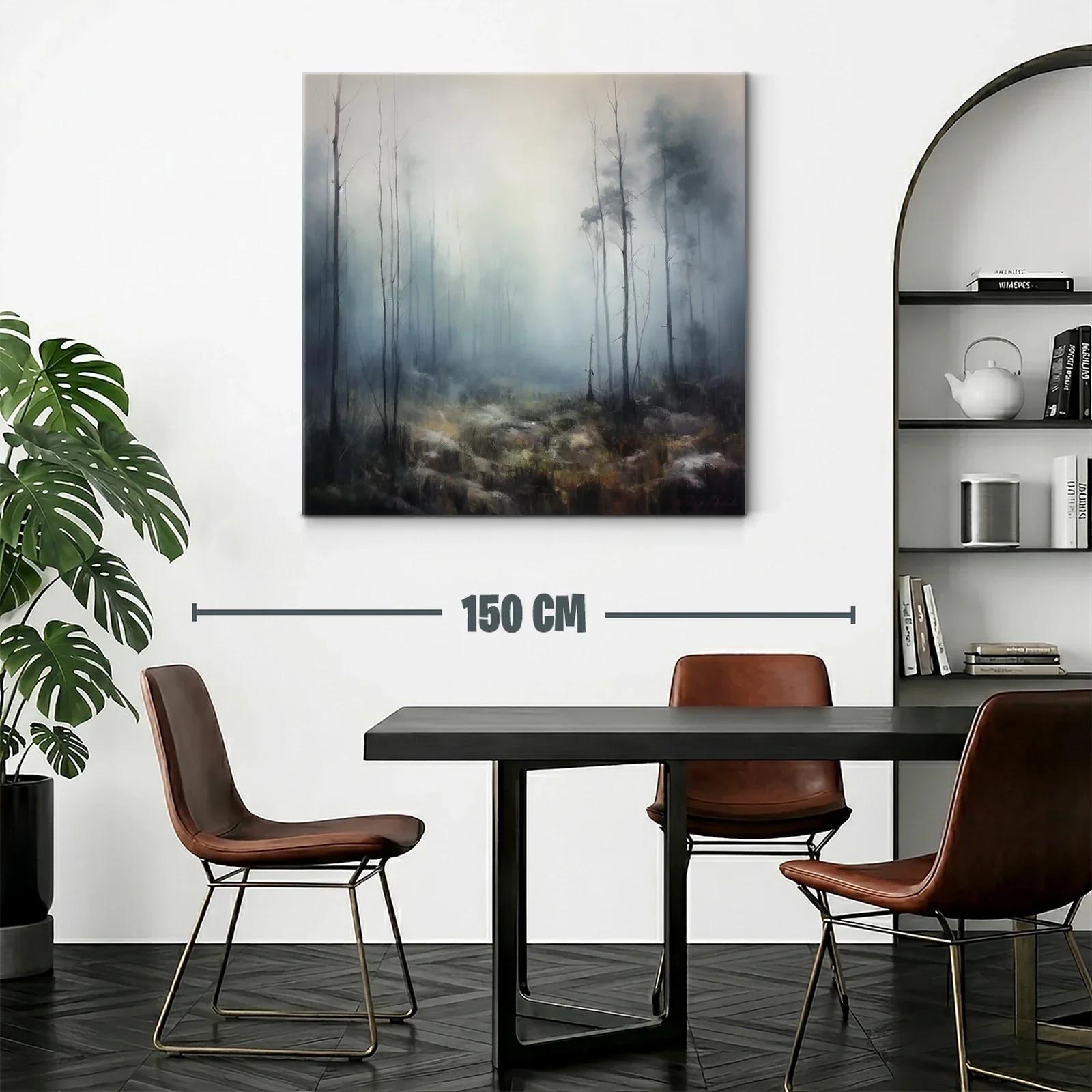 Bosque brumoso con atmósfera misteriosa y tonos suaves — miniatura 2
