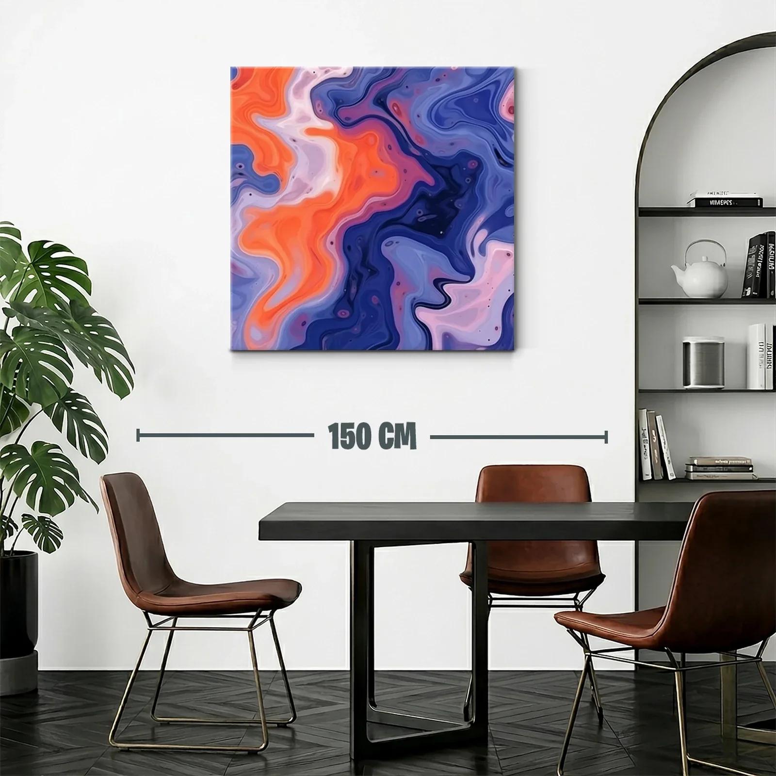 Composición abstracta con fluidas formas en tonos vivos — miniatura 2
