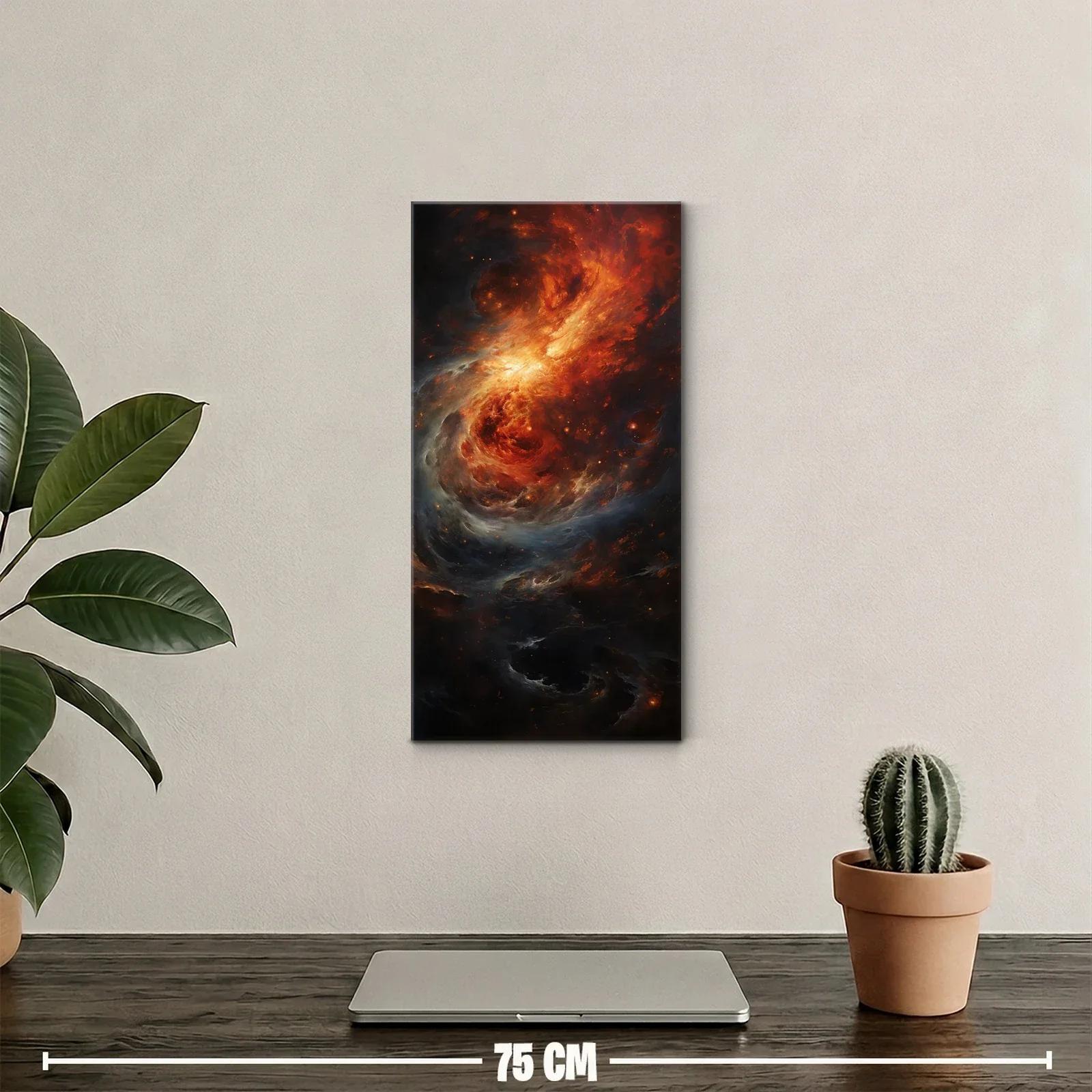 Cuadro galaxia en espiral con núcleo brillante y destellos — miniatura 2