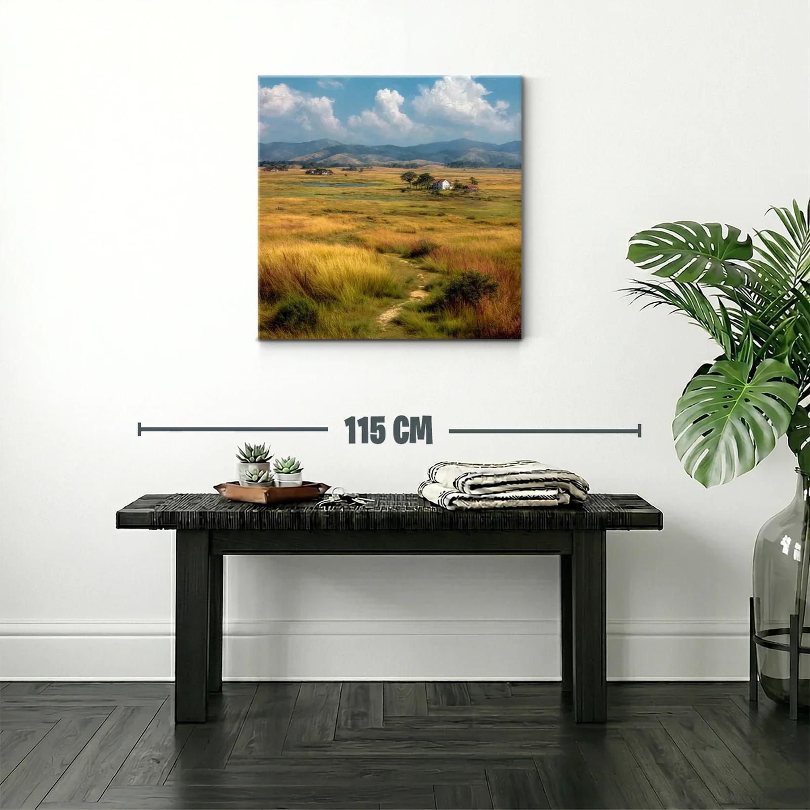 Paisaje campestre con praderas y cielos azules — miniatura 2