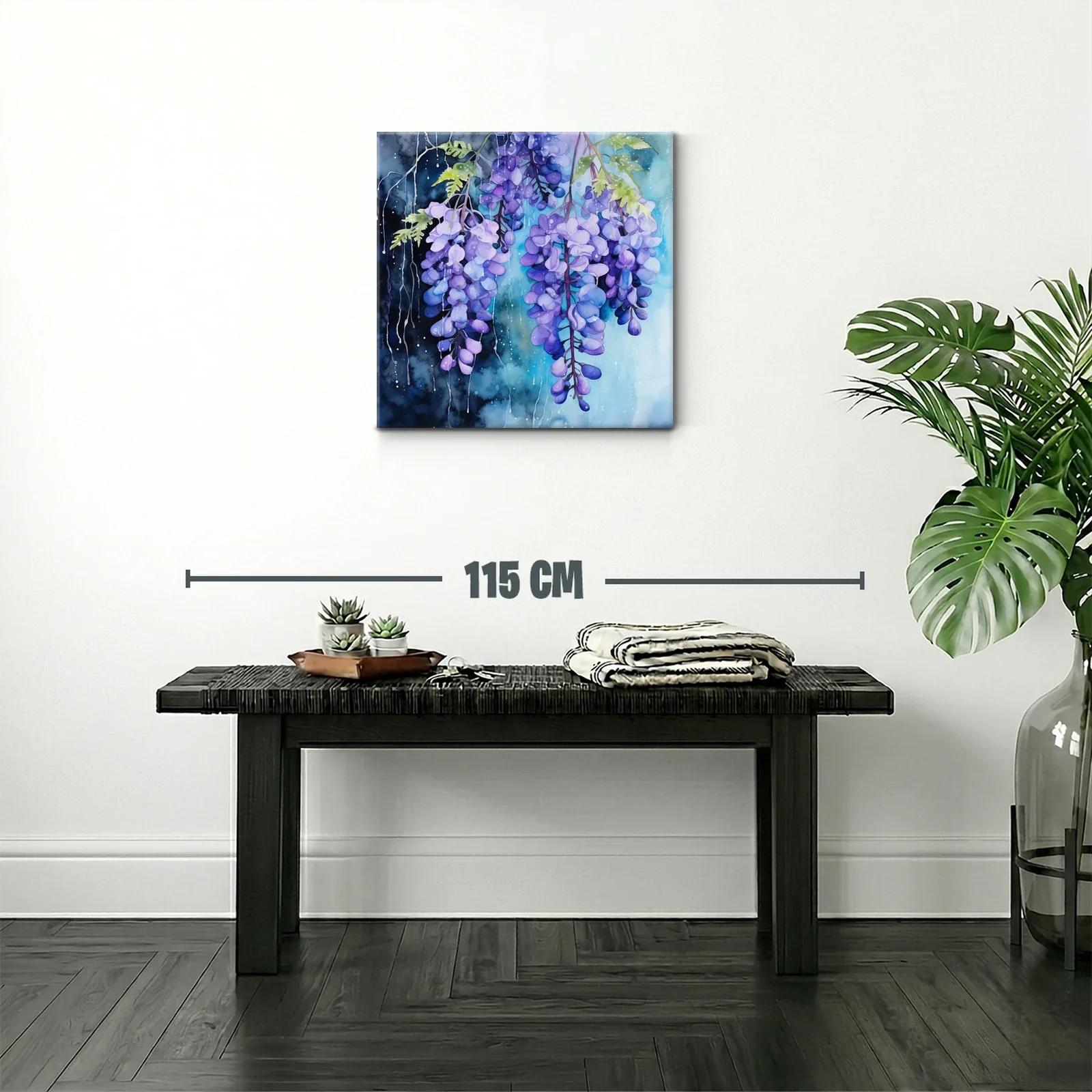 Flores de glicinia en tonos violetas y azules — miniatura 2